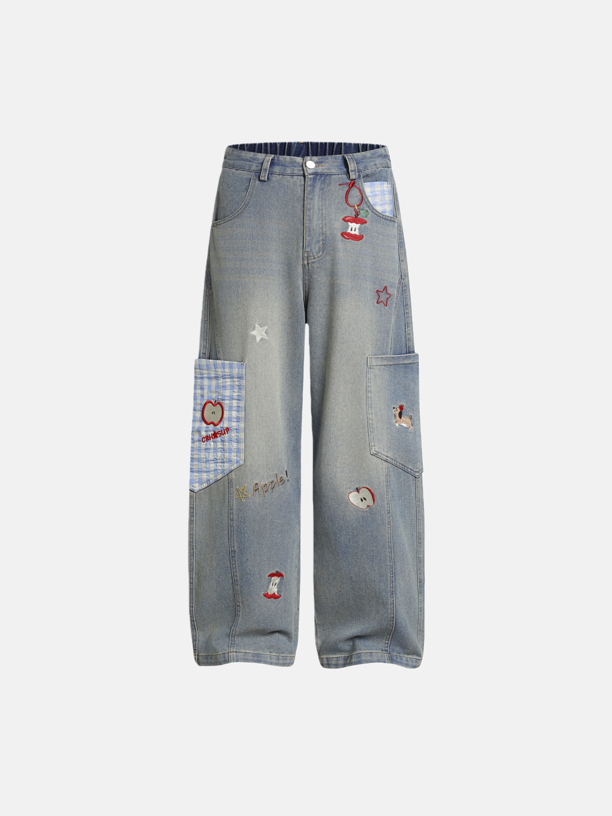 Haaura Playful Apple Baggy Jeans