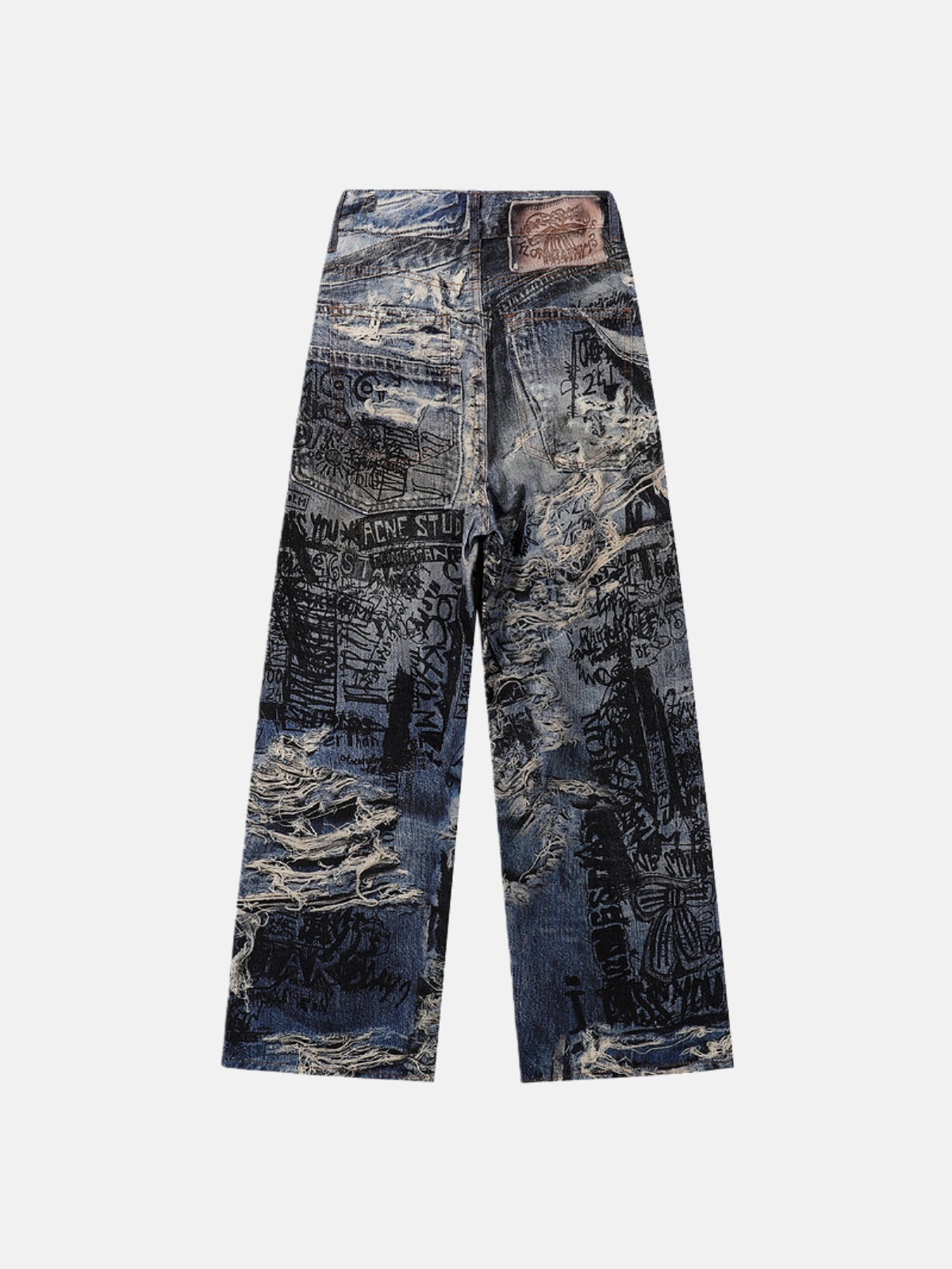 Haaura Graffiti Straight-Leg Jeans