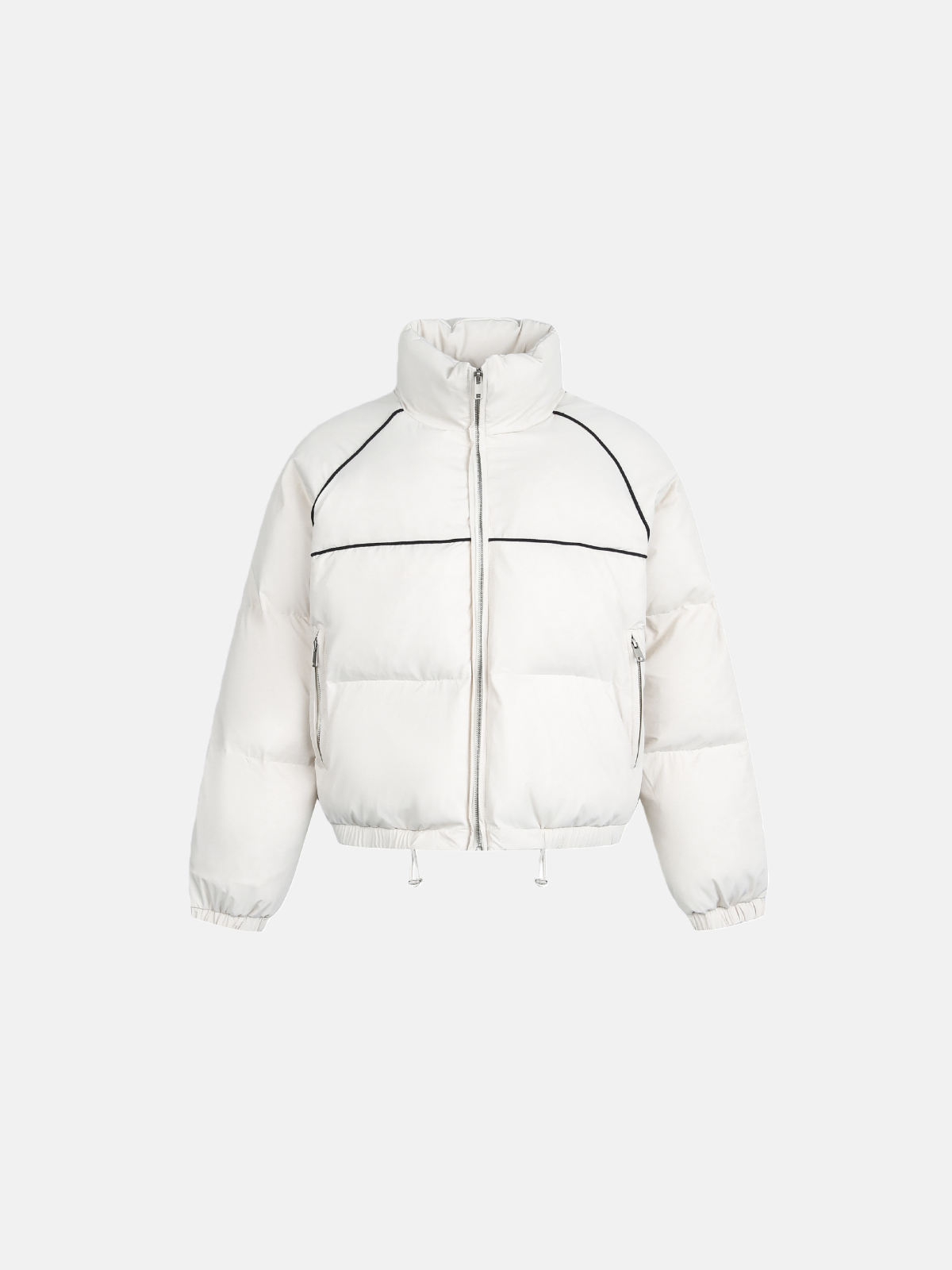 Haaura Quilted Stripe Puffer Jacket
