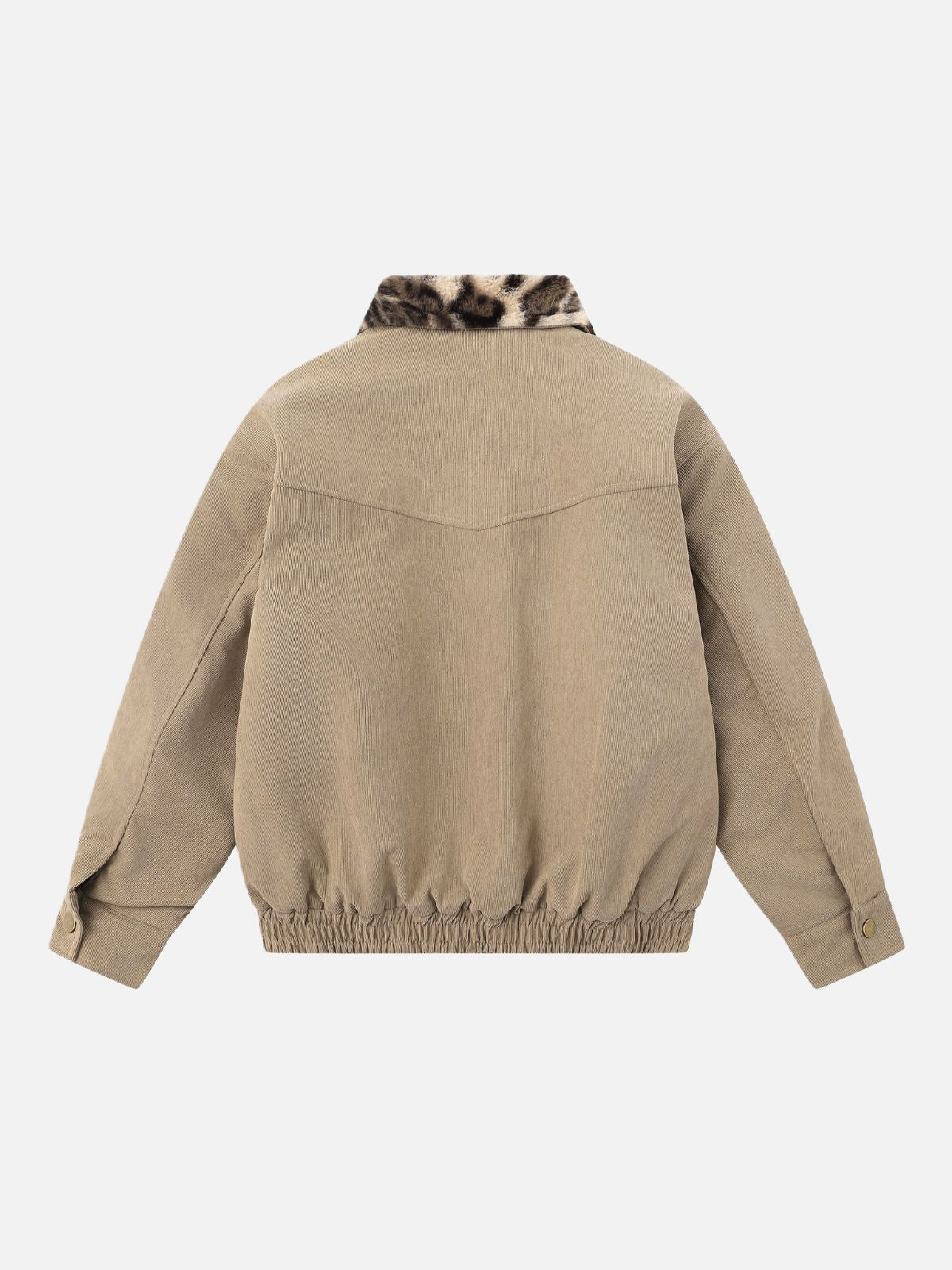 Haaura Leopard Horn-Toggle Corduroy Jacket