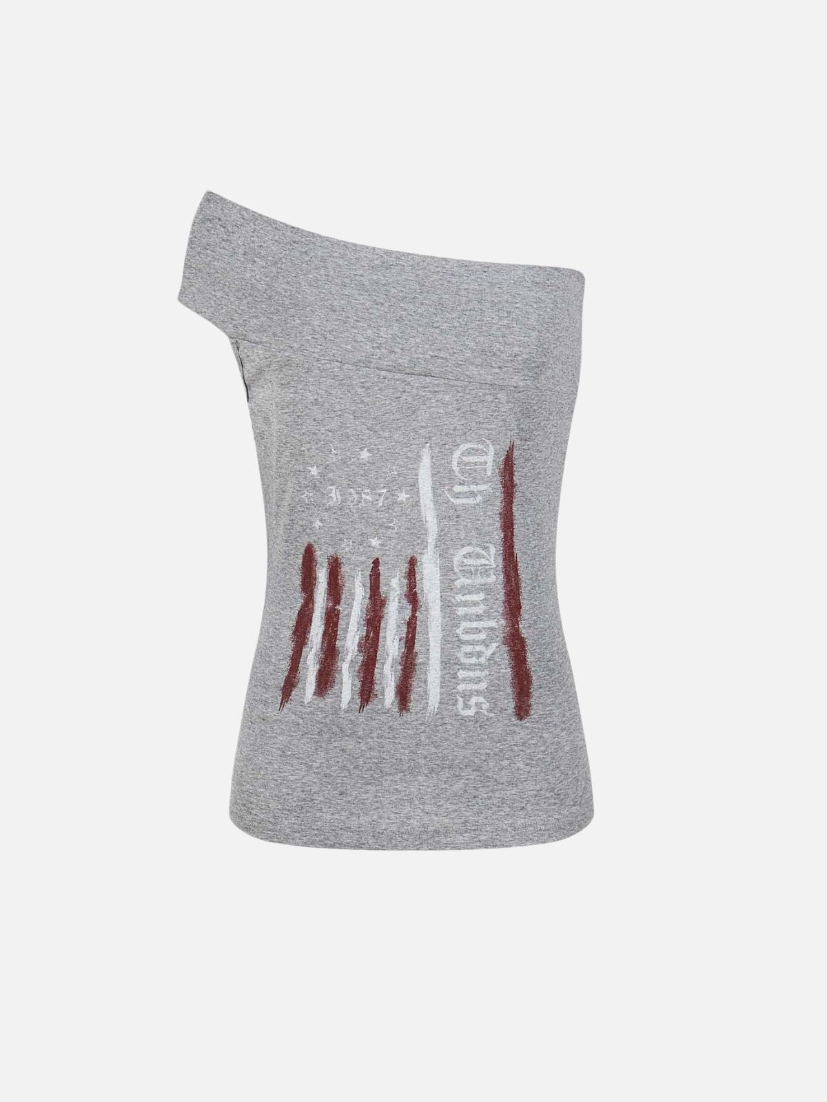 Haaura 1987 Graphic Off-Shoulder Top