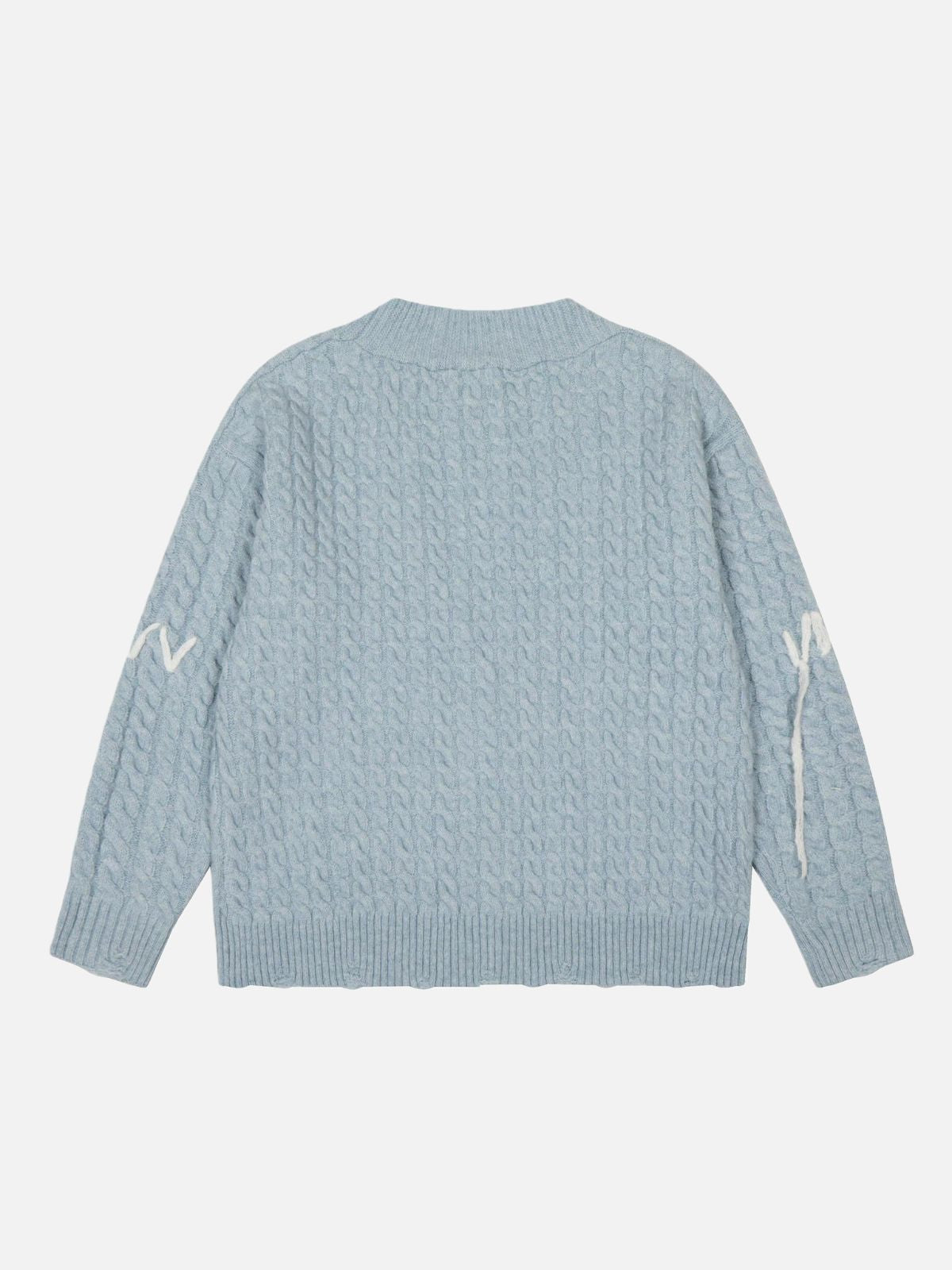 Haaura Cable Knit Tie-Front Cardigan