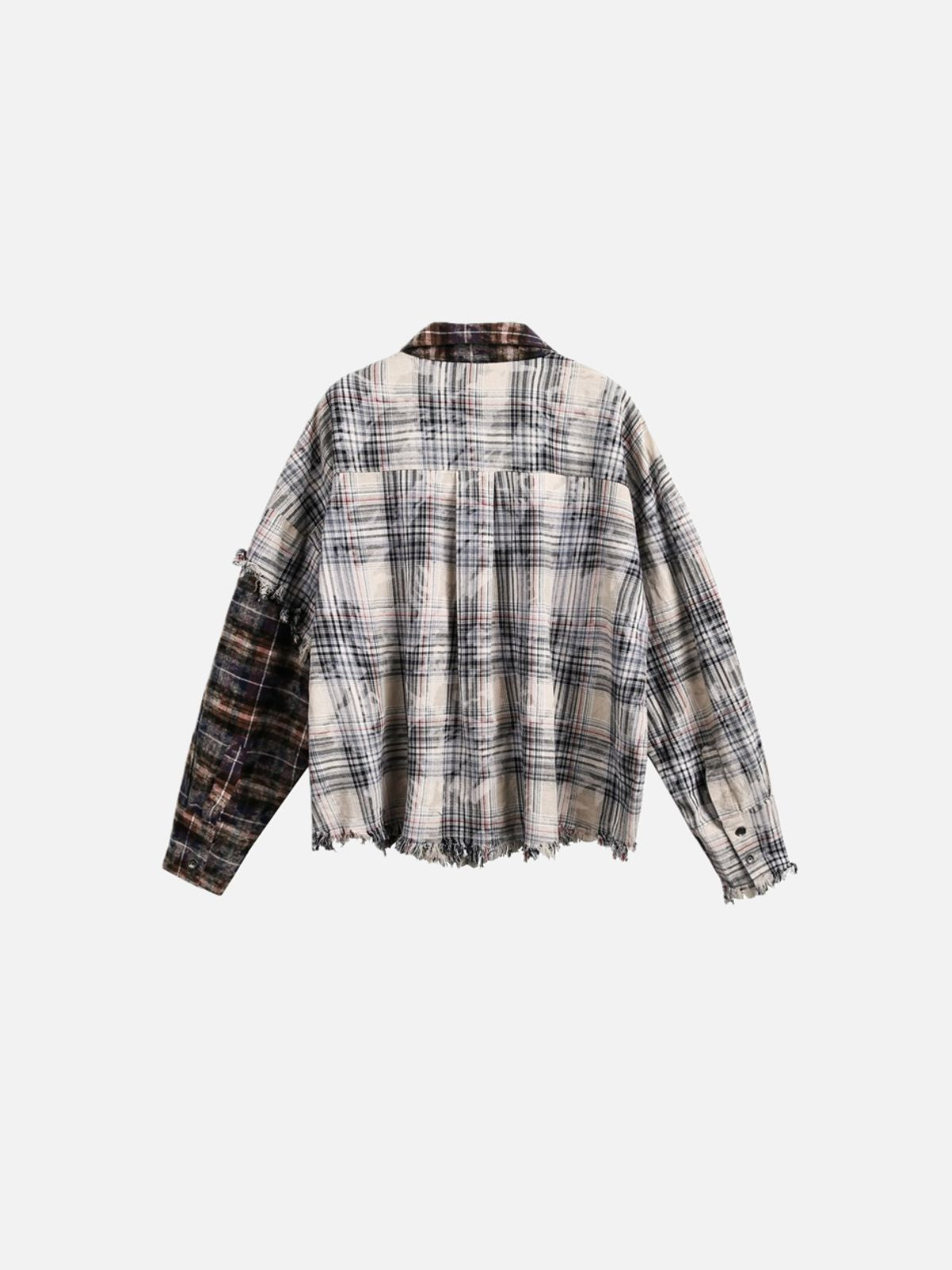 Chemise en flanelle texturée à panneaux fendus Haaura