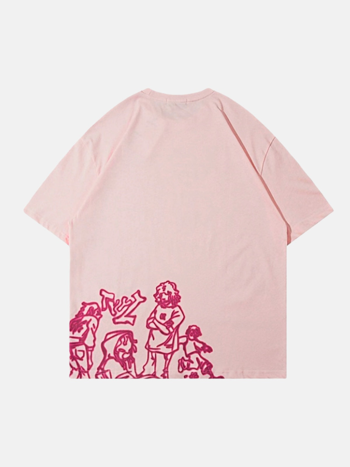 Haaura Cartoon Line Character Graphic Tee