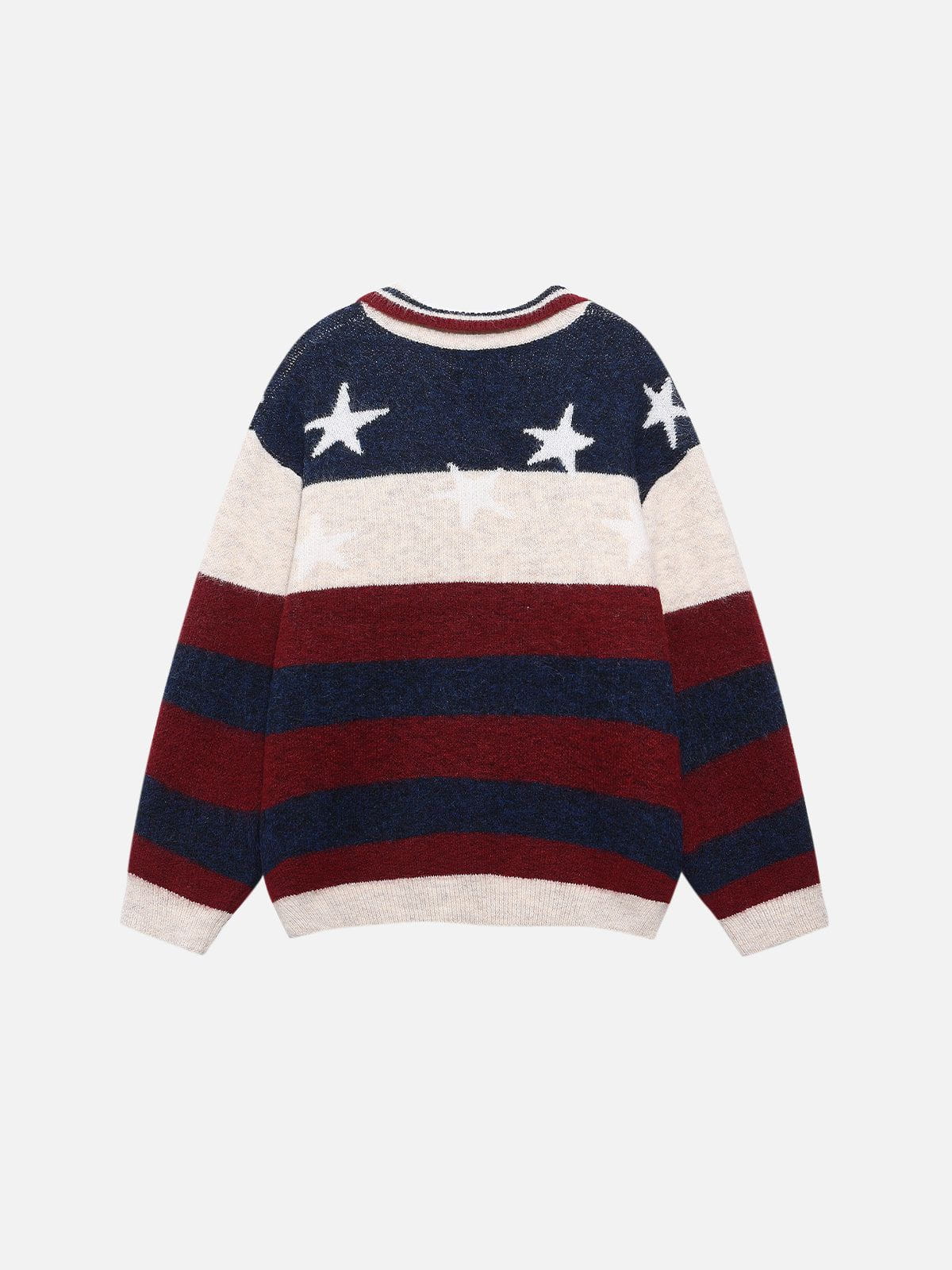Haaura Stripe Star 86 Fold-Over Sweater