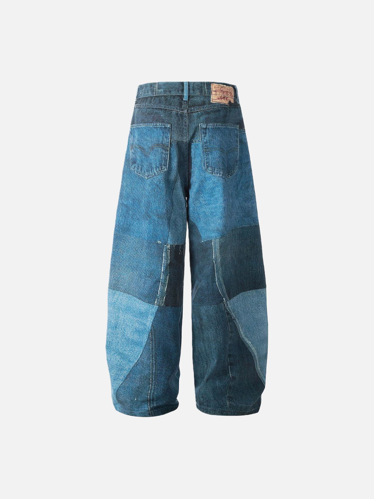 Haaura Recycle Spliced Baggy Jeans