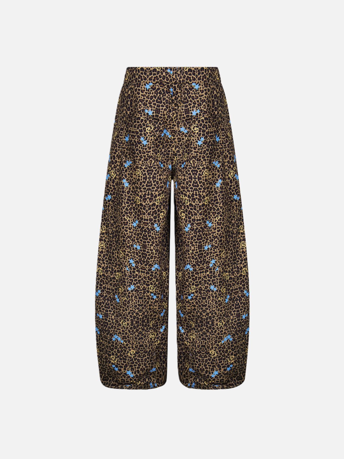 Haaura Leopard Accent Pompom Baggy Pants