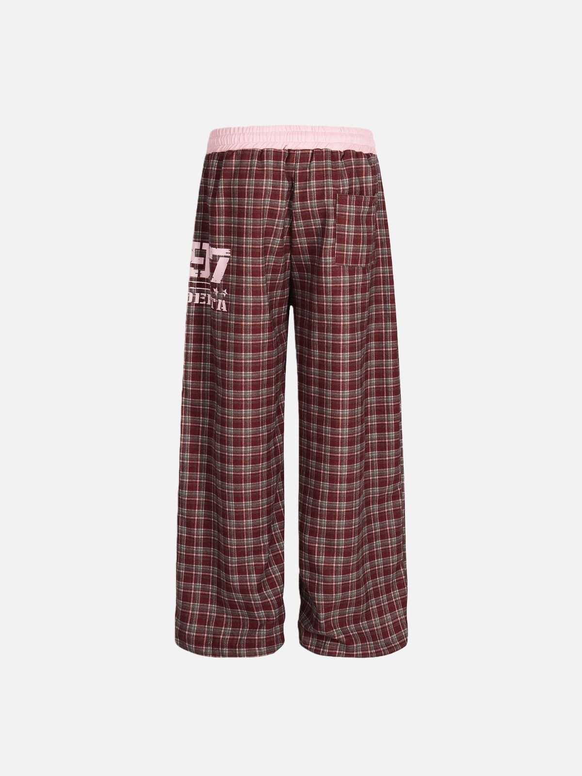 Haaura Plaid Drawstring Baggy Pants