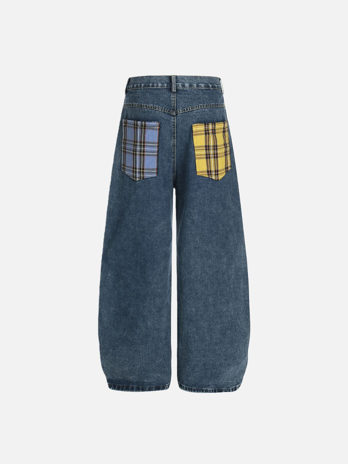 Haaura Color Block Patch Baggy Jeans