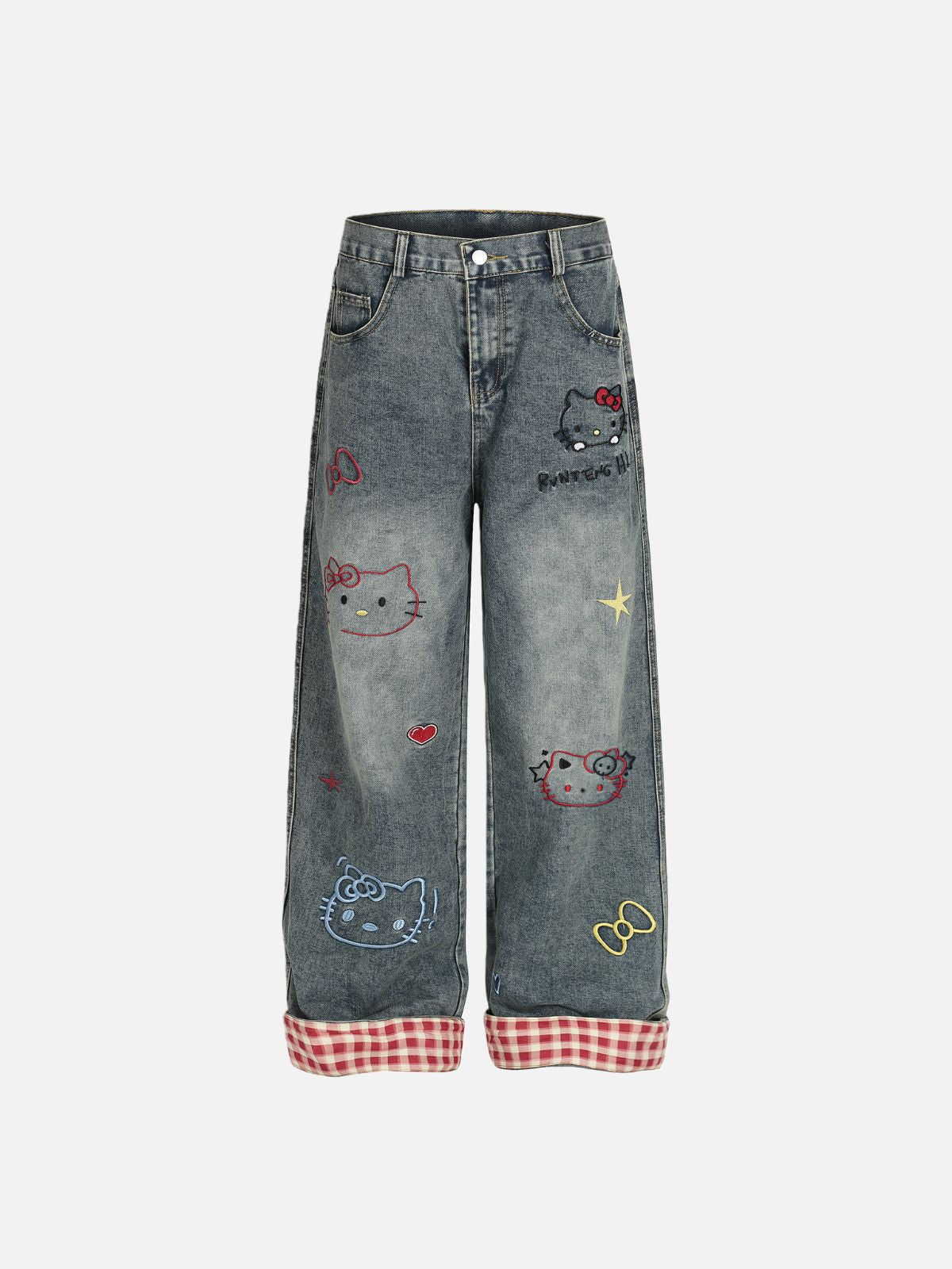 Haaura Kitty All-Over Print Baggy Jeans