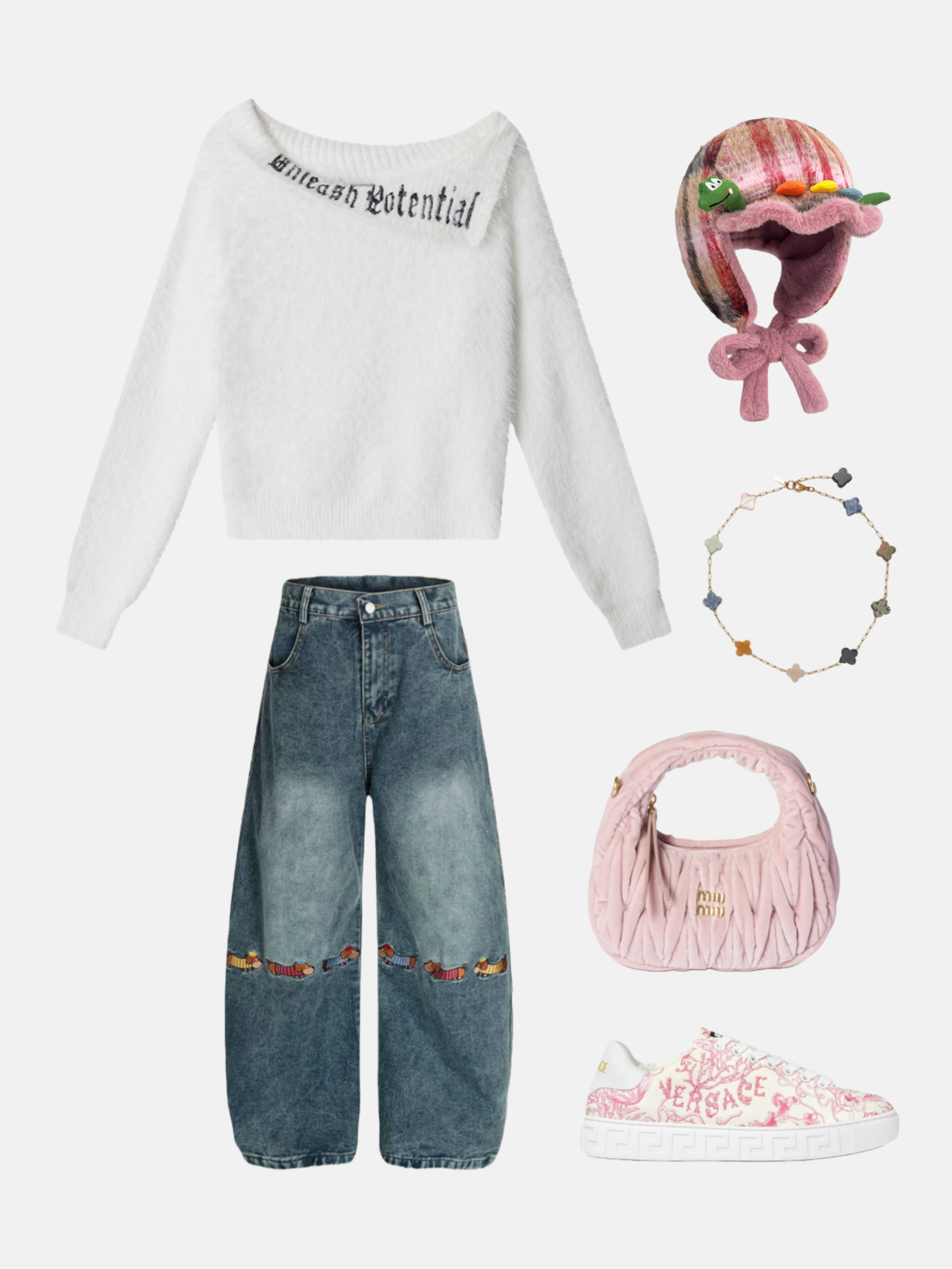 Haaura Asymmetric Crewneck Sweater