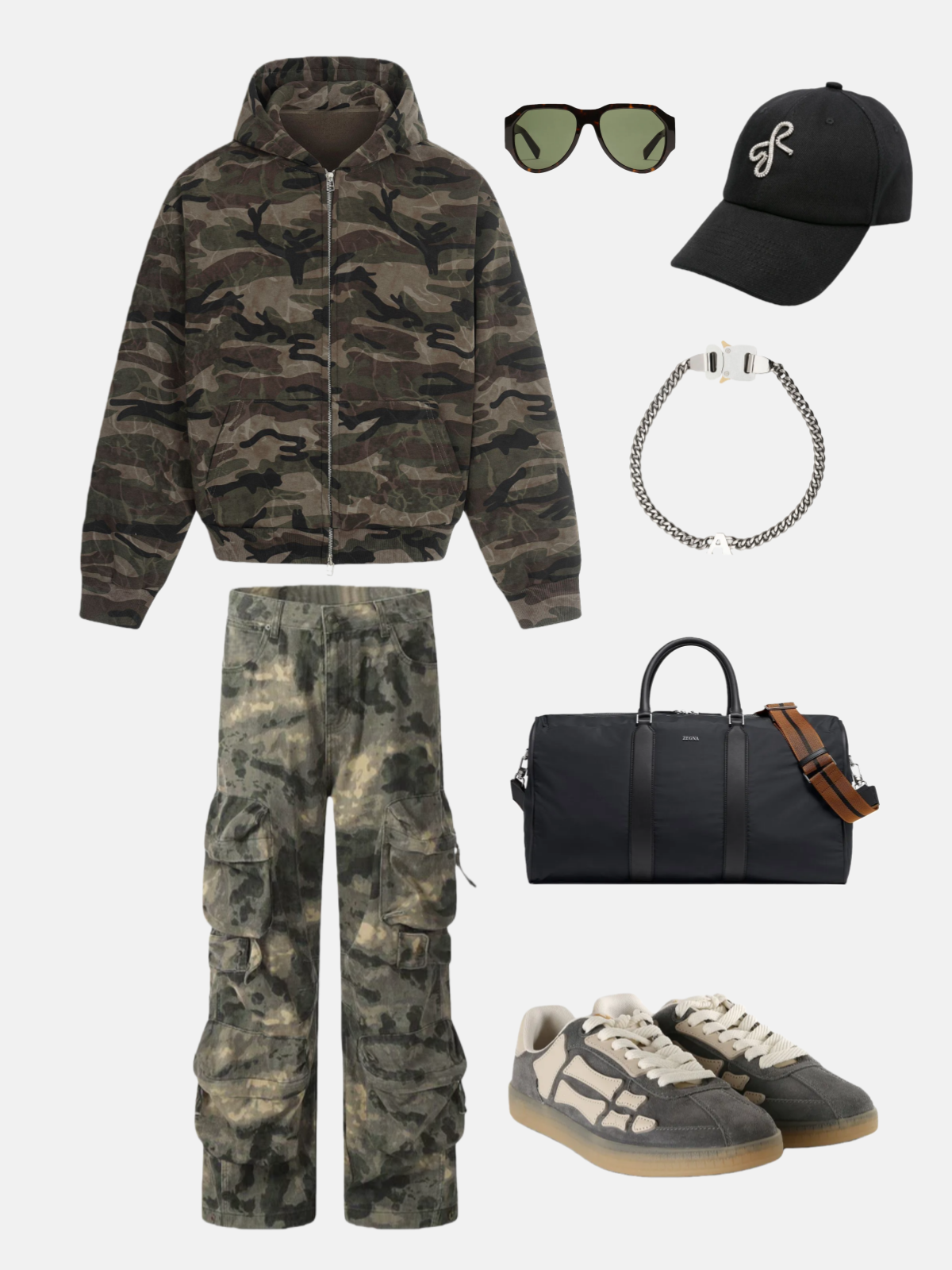 Haaura Boxy CAMO Zip Up Hoodie