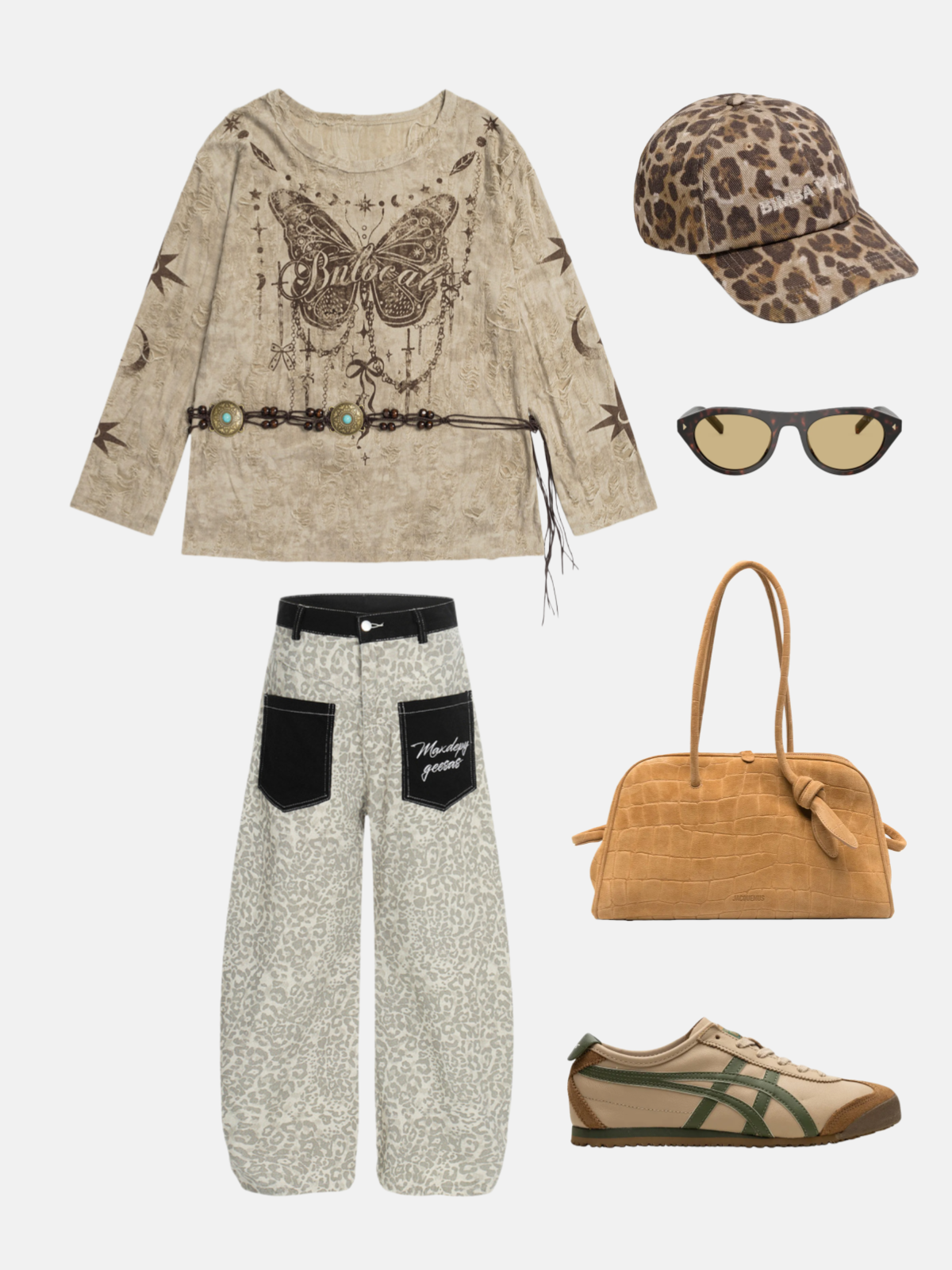 Haaura Butterfly & Celestial Embroidered Oversized Shirt
