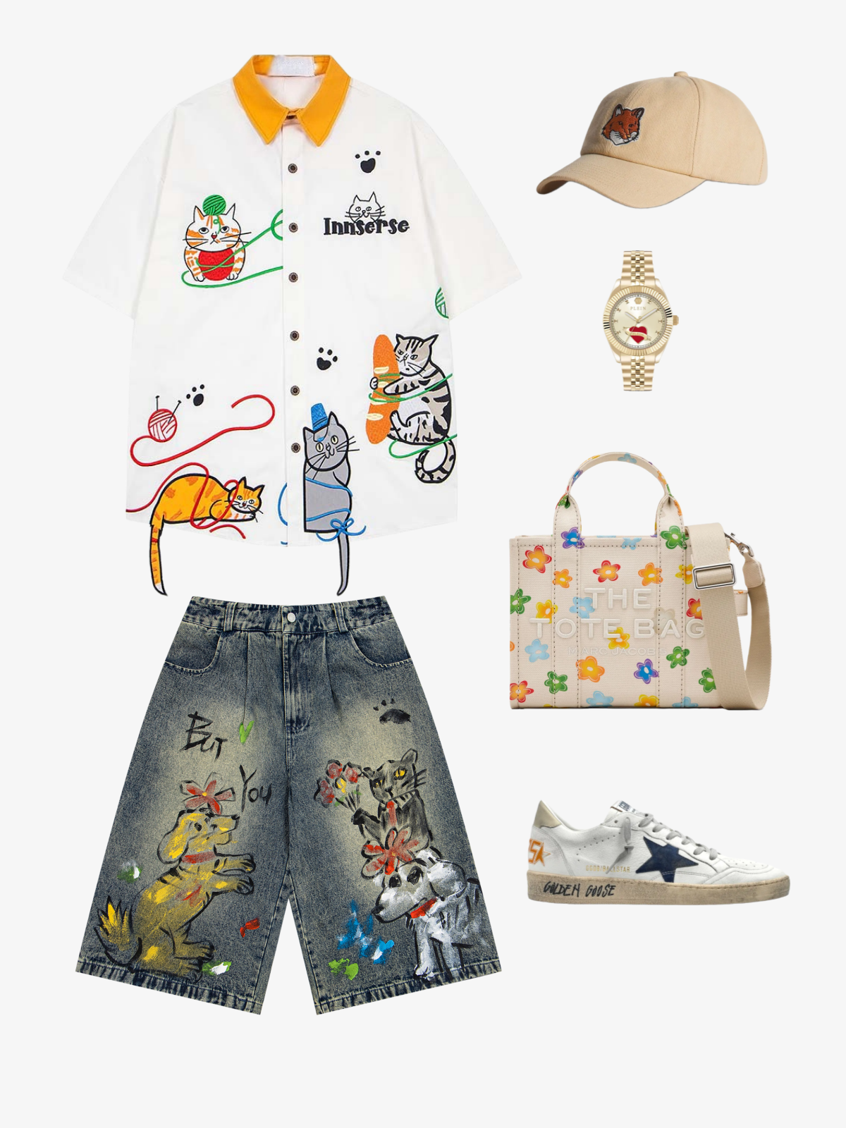 Haaura Cats & Paw Prints Short Sleeve Shirt