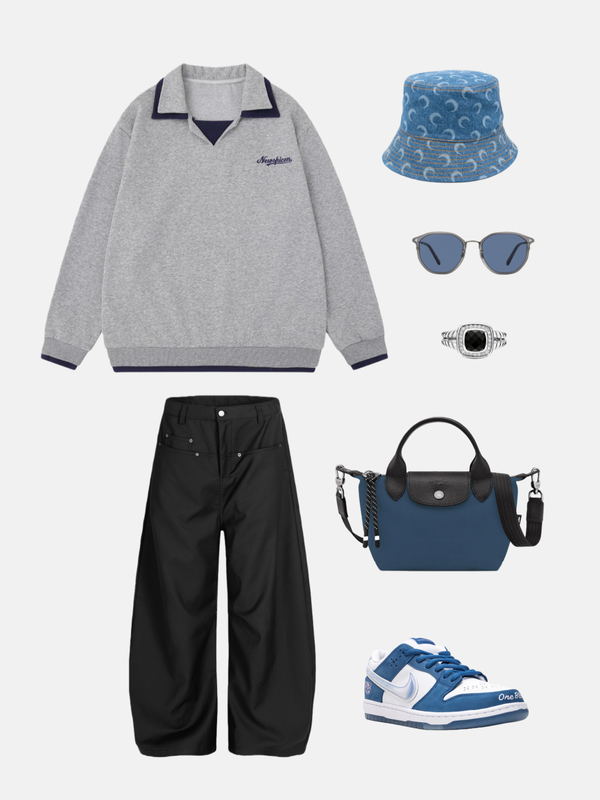 Haaura Color Block Polo Sweatshirt