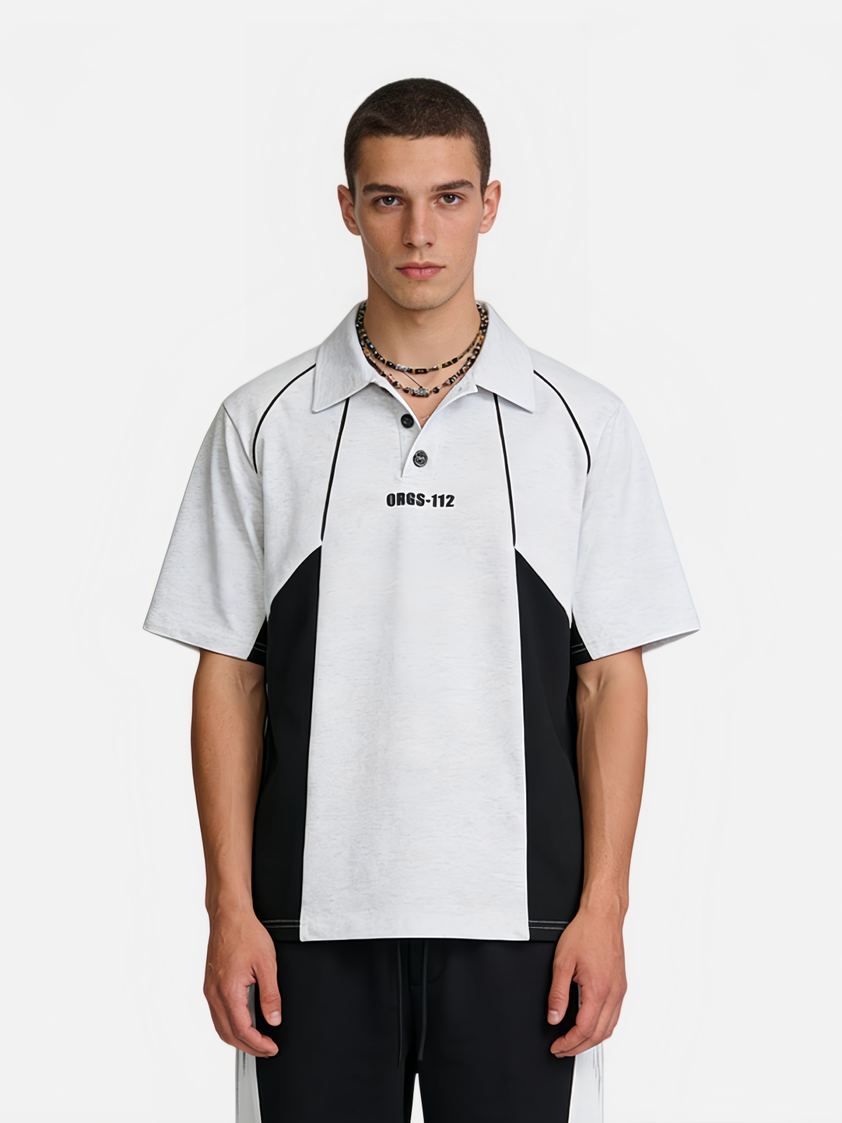 Haaura Color Block Short Sleeve Polo Shirt