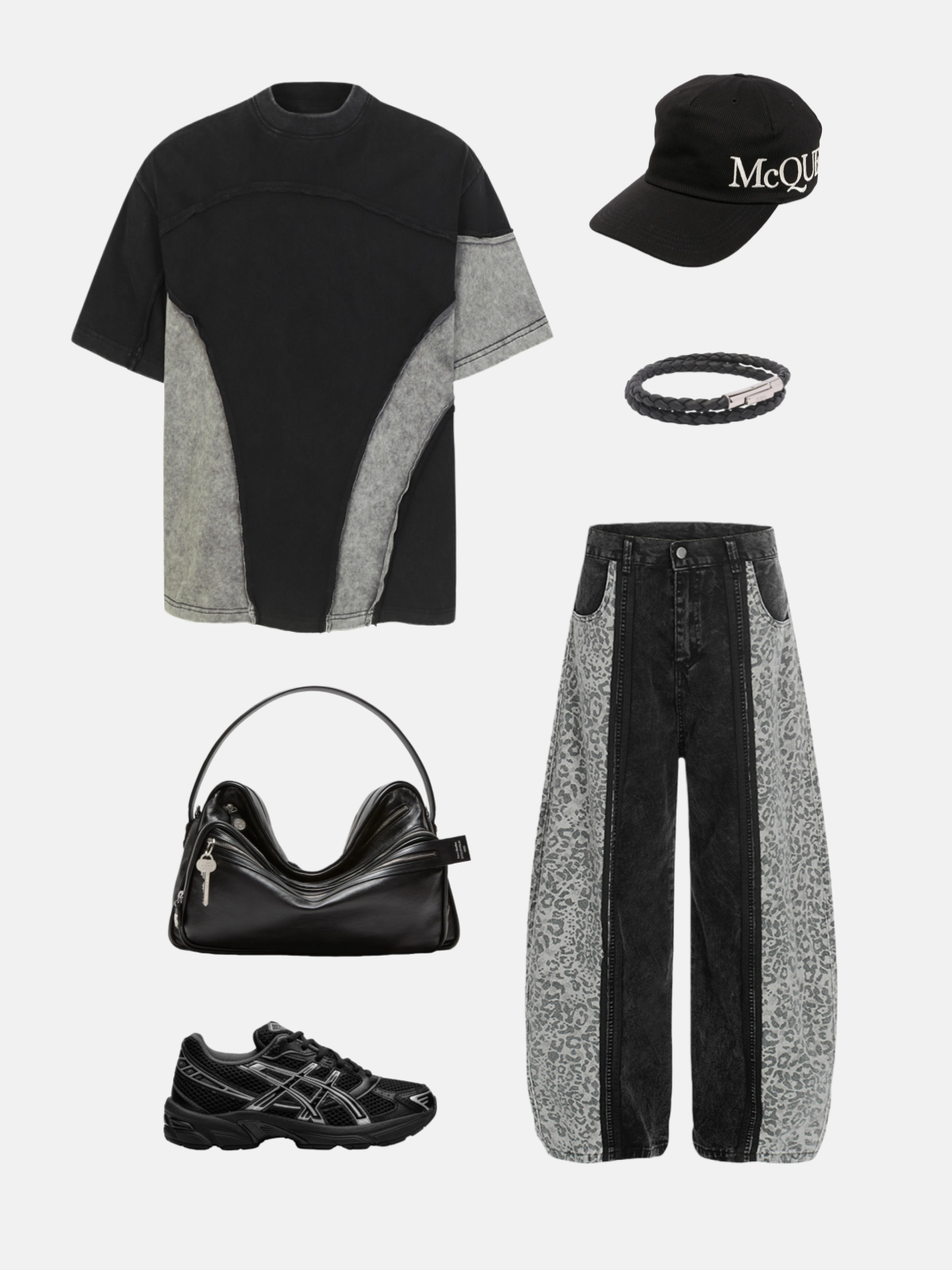 Haaura Contrast Panel Washed Tee