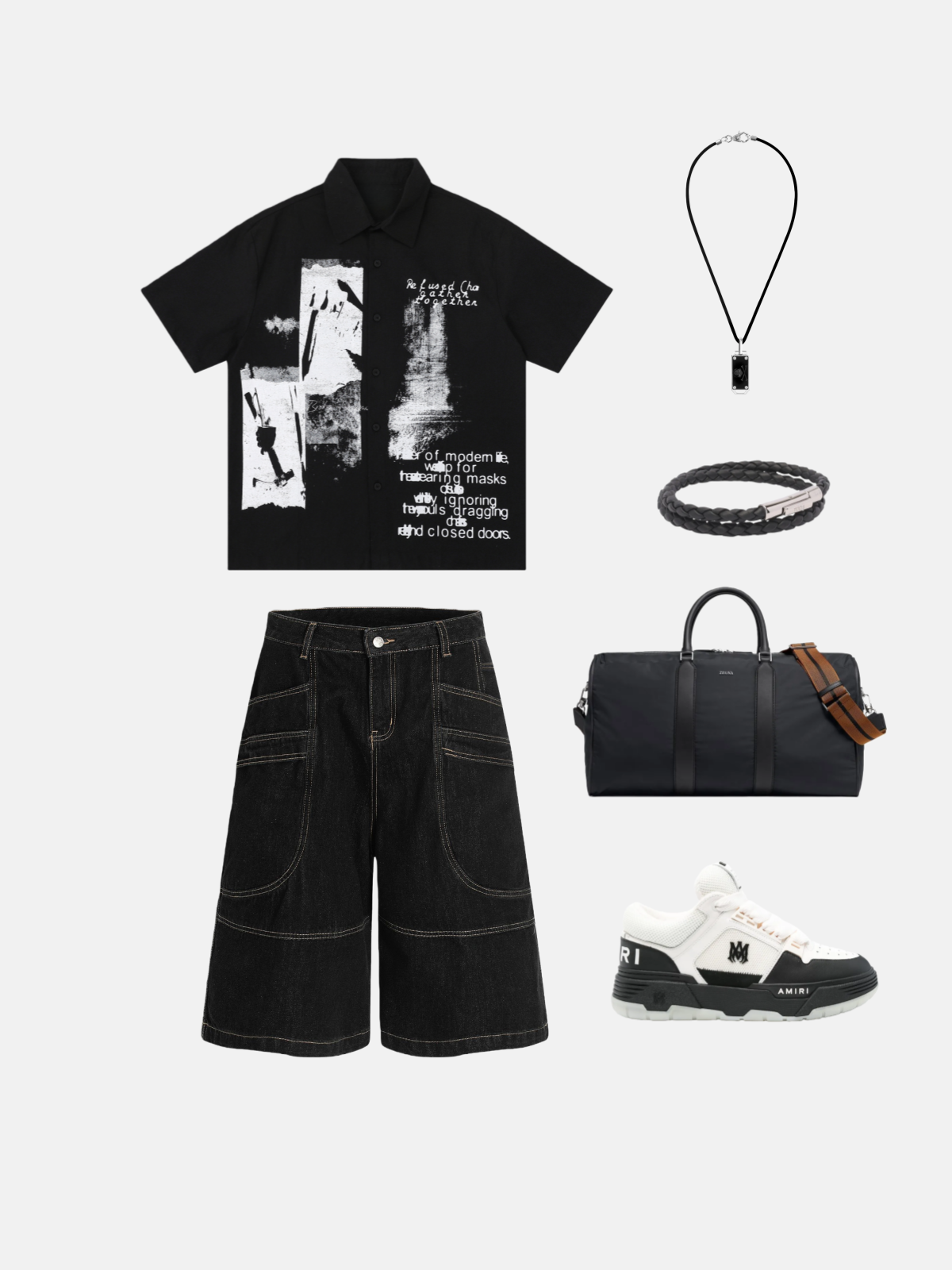 Haaura “Deconstructed Monologue” Collage Shirt
