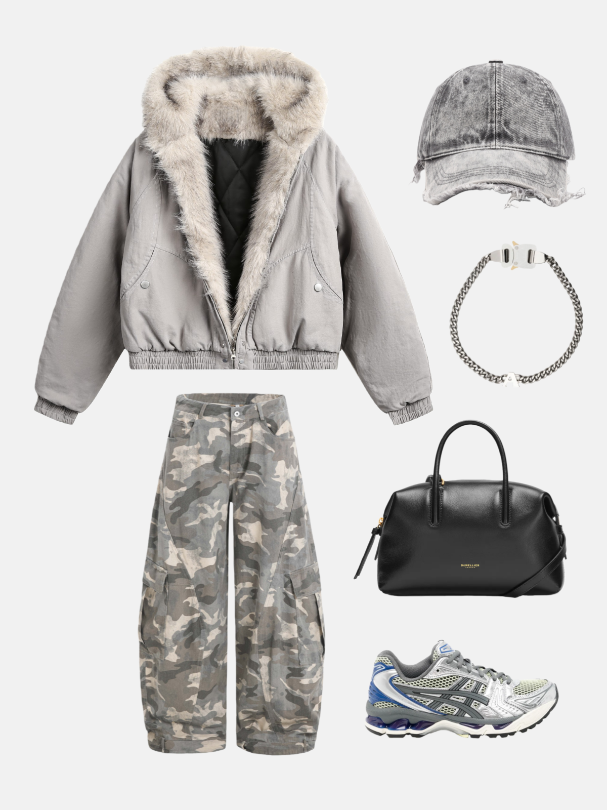 Haaura Faux-Fur Hooded Short Puffer Jacket