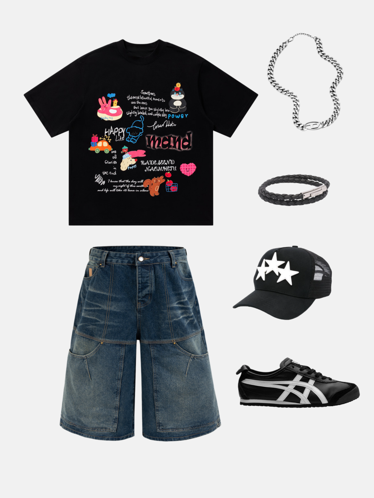 Haaura 'Happy Life' Cartoon Animals Tee