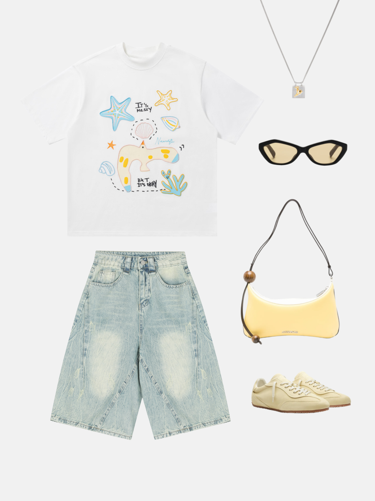 Haaura 'It's Messy But It's OK' Ocean Life Tee