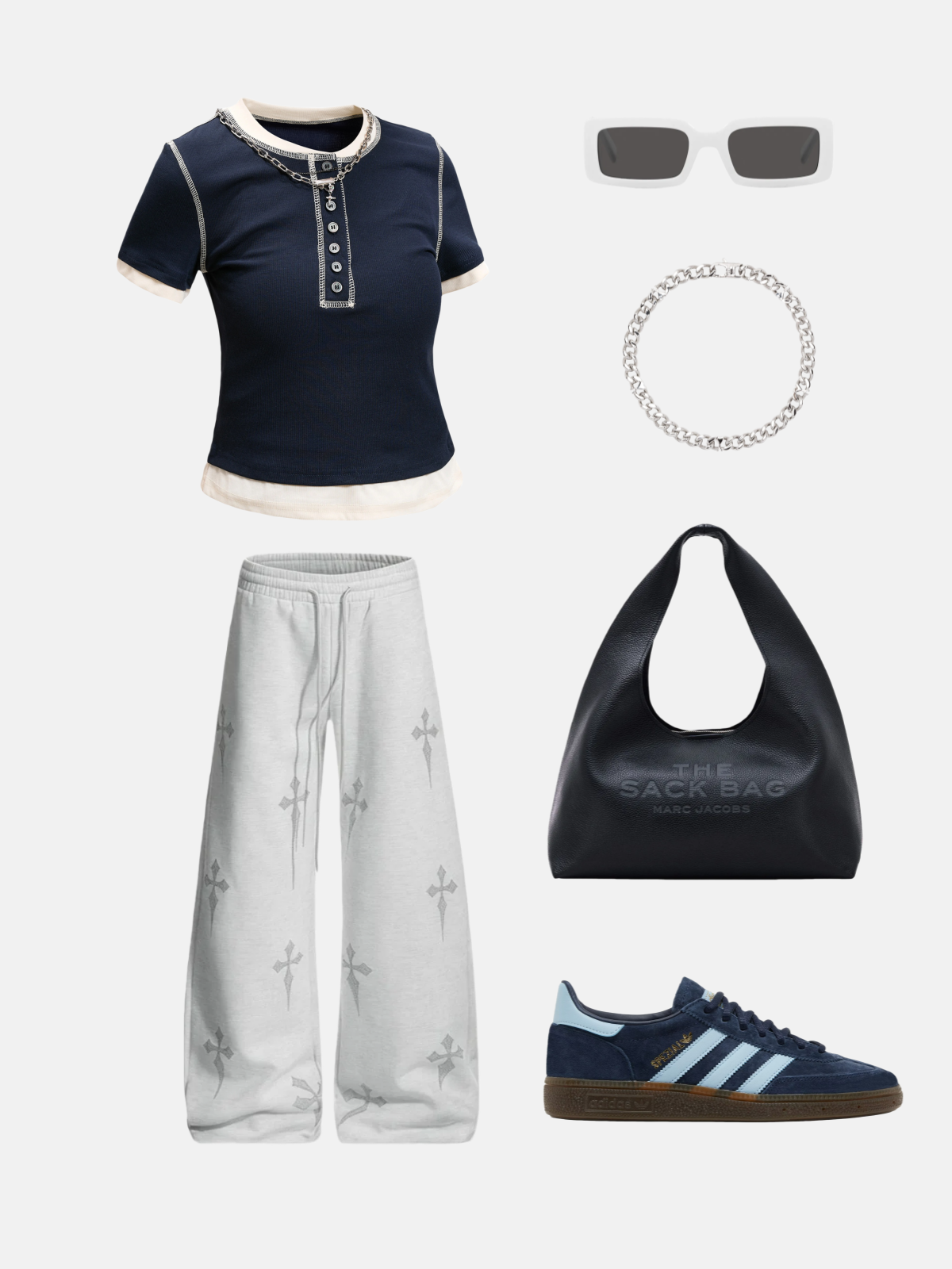 Haaura Layered Chain Henley Tee