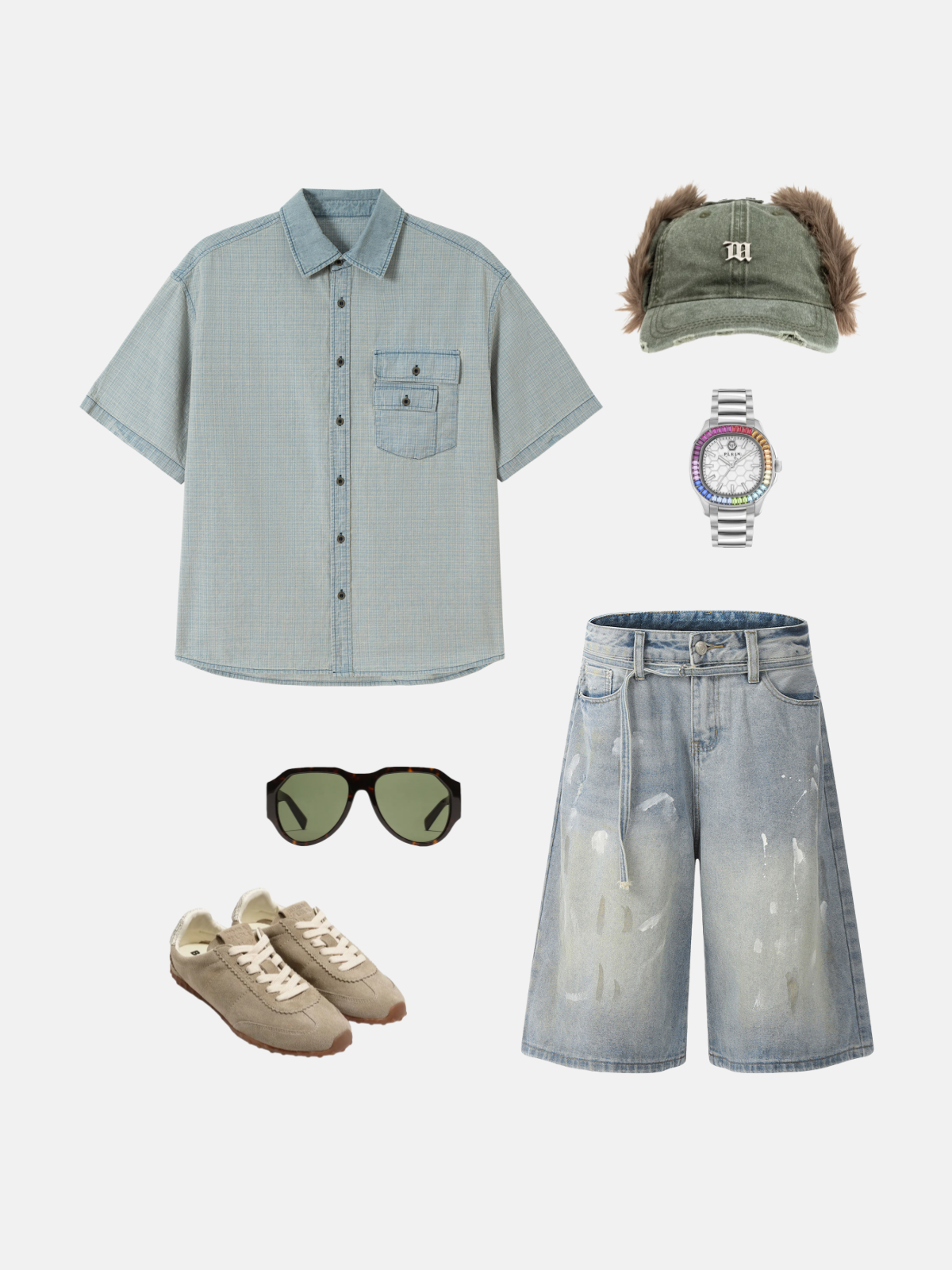Haaura Layered Pocket Short Sleeve Shirt