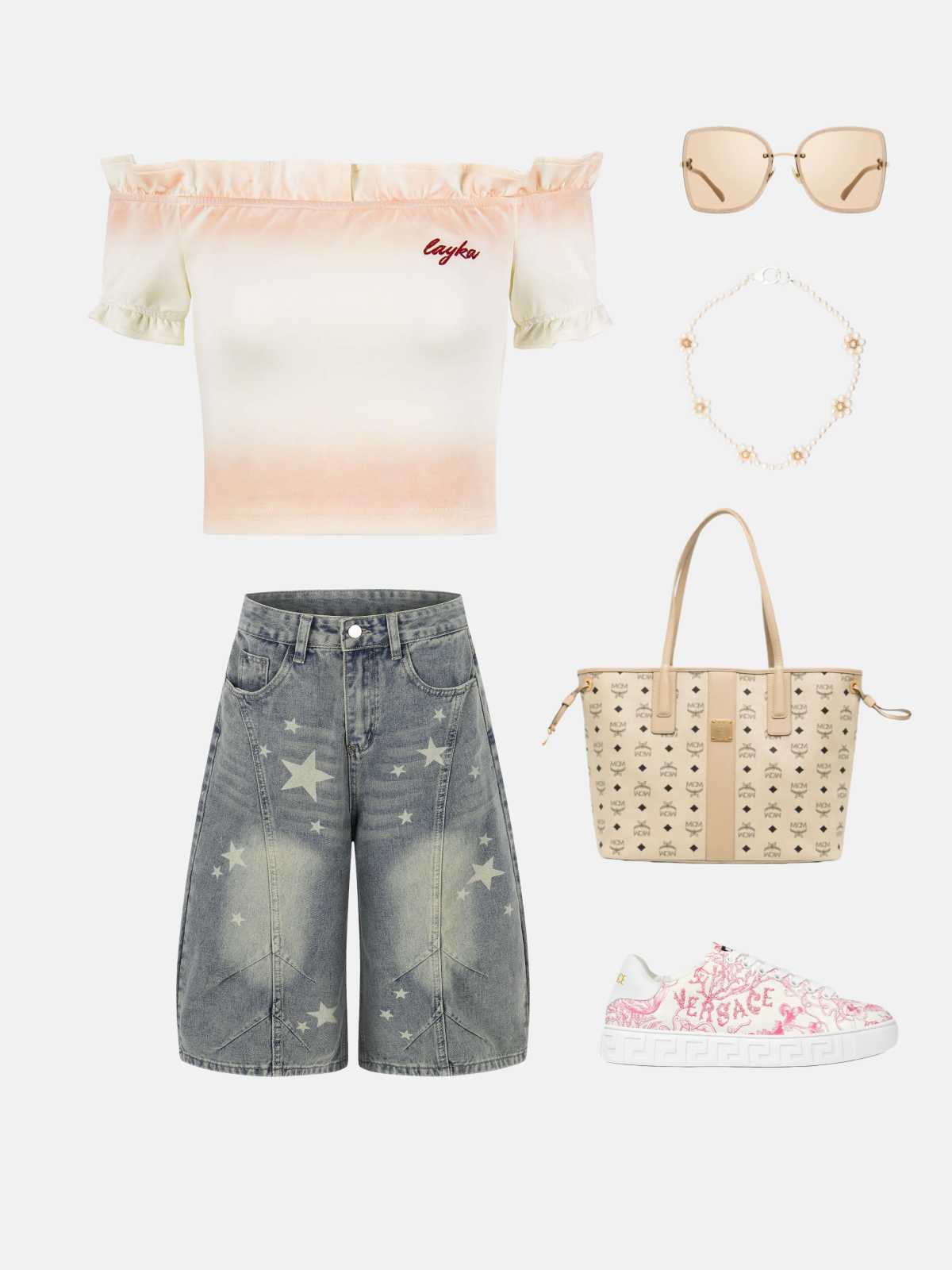 Haaura Off-Shoulder Ruffle Cayler Graphic Tee