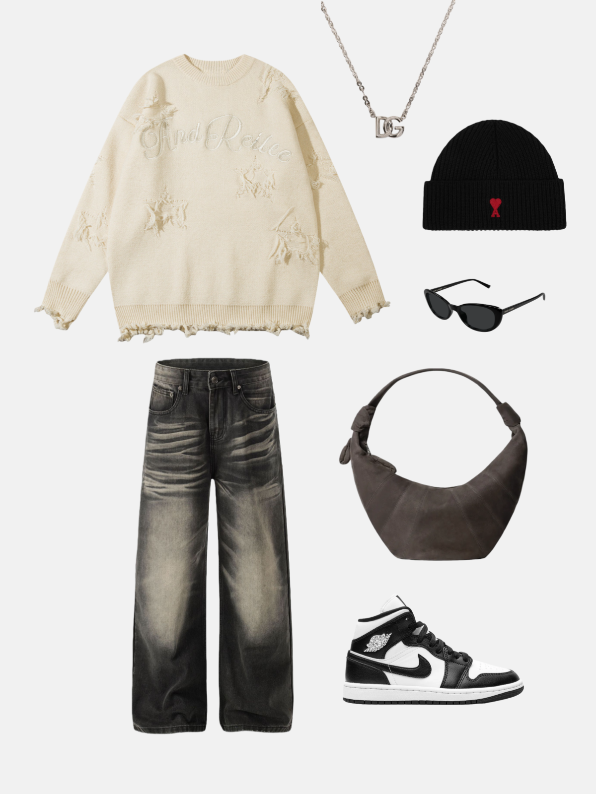 Haaura Ombré Washed Wide-Leg Denim Jeans