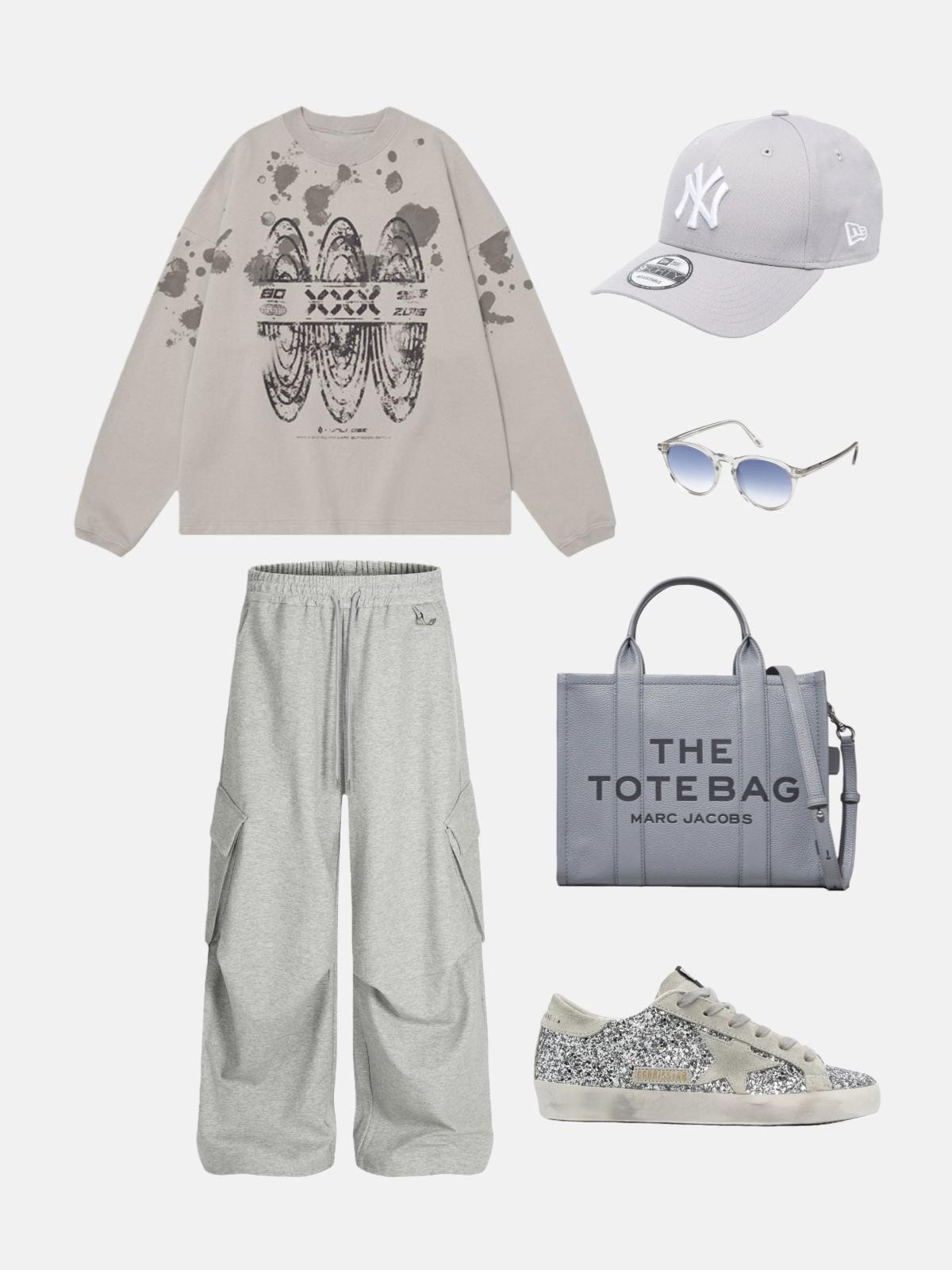 Haaura Pleated Baggy Sweatpants
