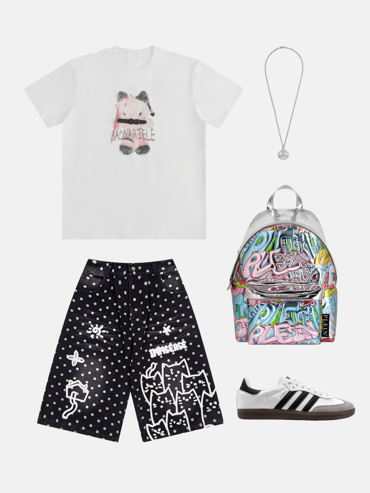 Haaura Polka Dot Cat Jorts