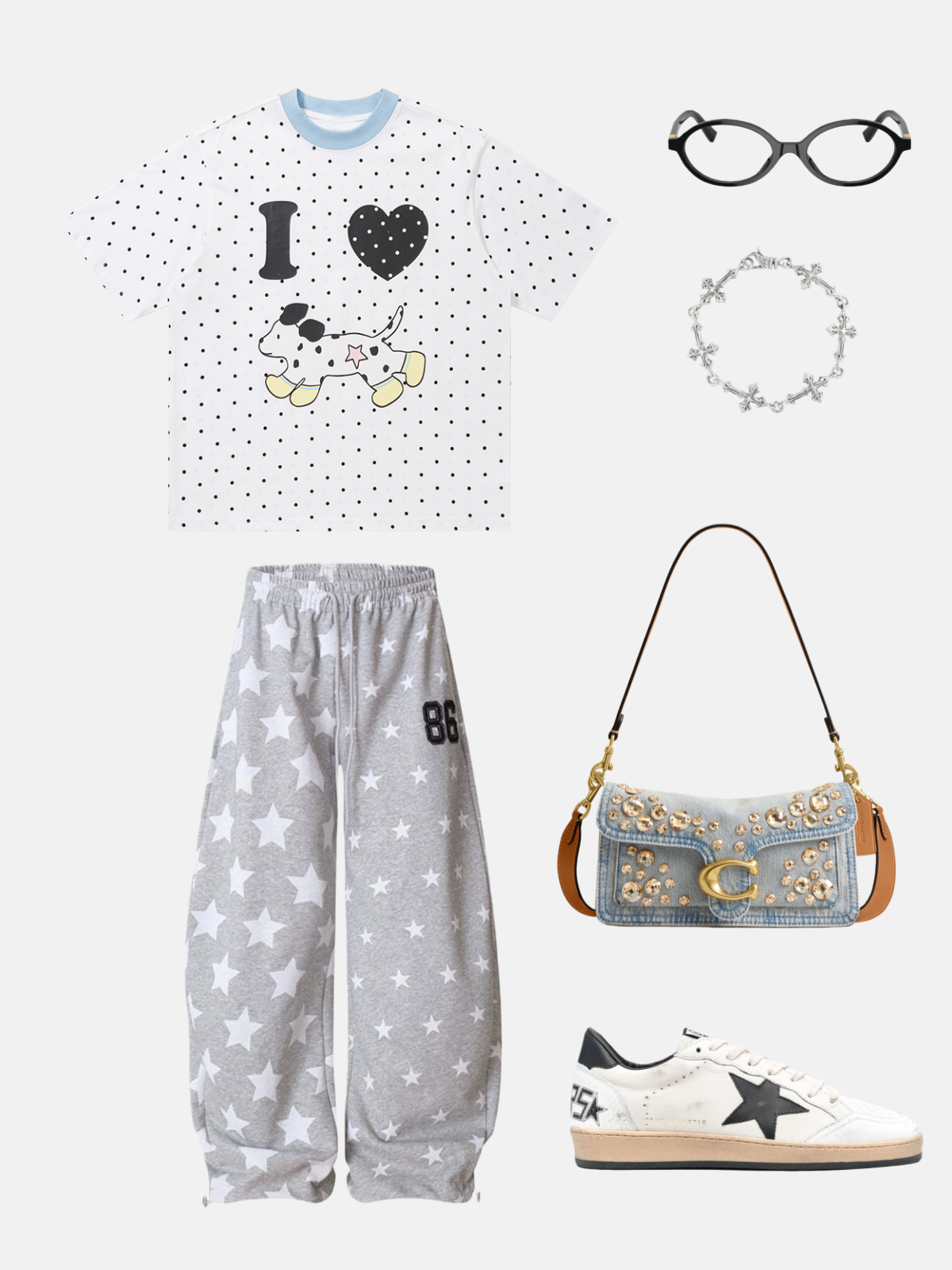 Haaura Polka Dot Graphic Tee