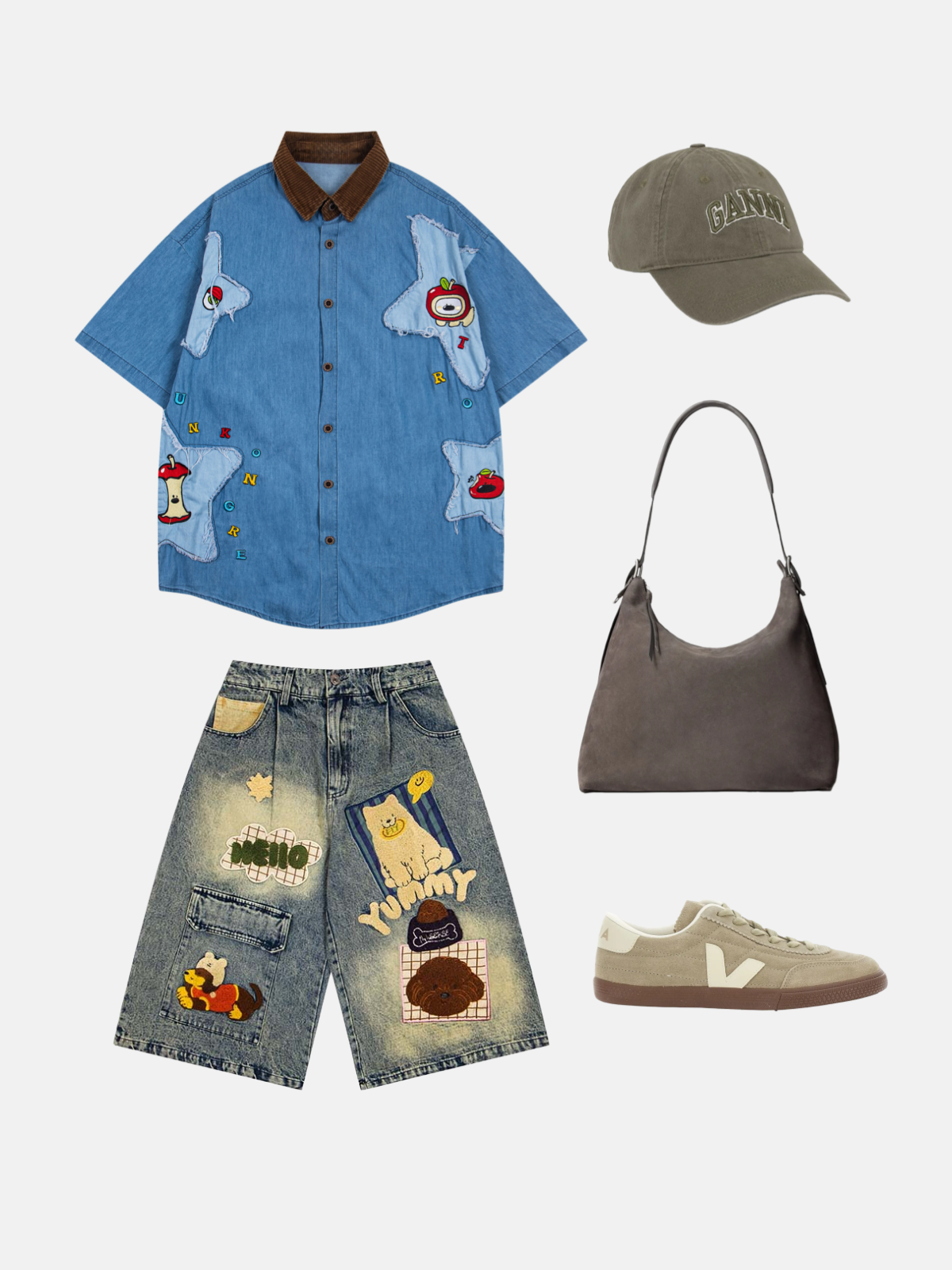 Haaura Puppy Bone Jorts