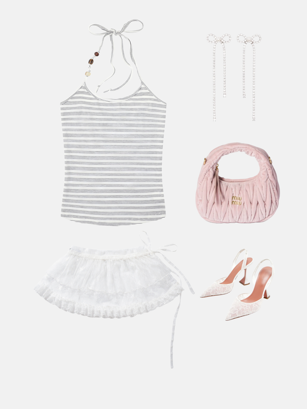Haaura Sheer Layered Ruffle Mini Skirt