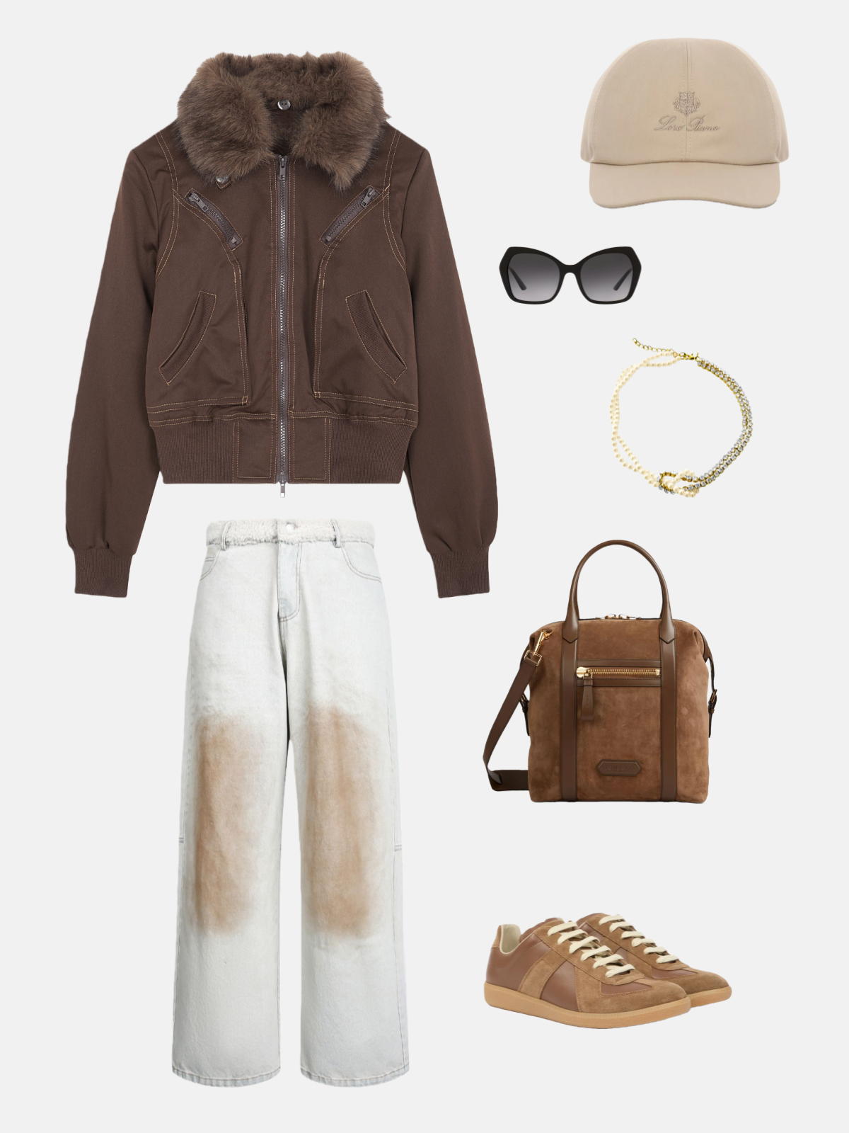 Haaura Signature Fur-Collar Bomber Jacket