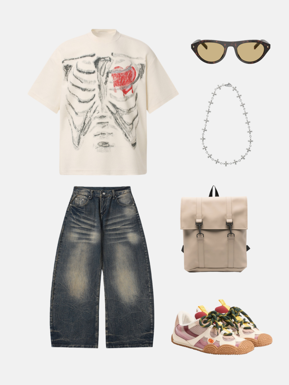 Haaura Skeleton Heart Tee
