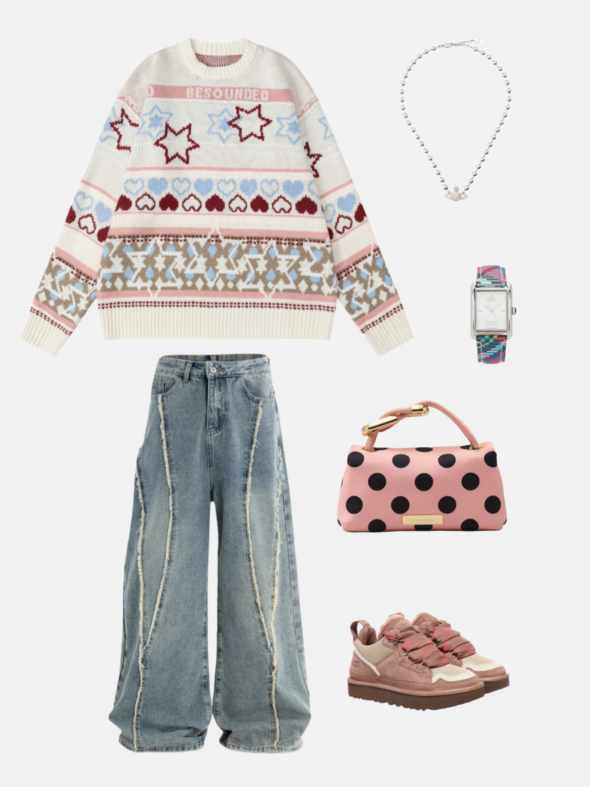 Haaura Star Fair Isle Sweater