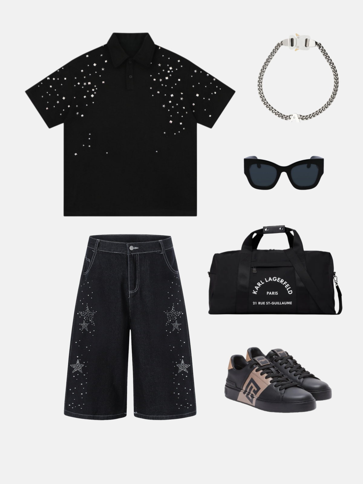 Haaura Star Studded Polo Tee
