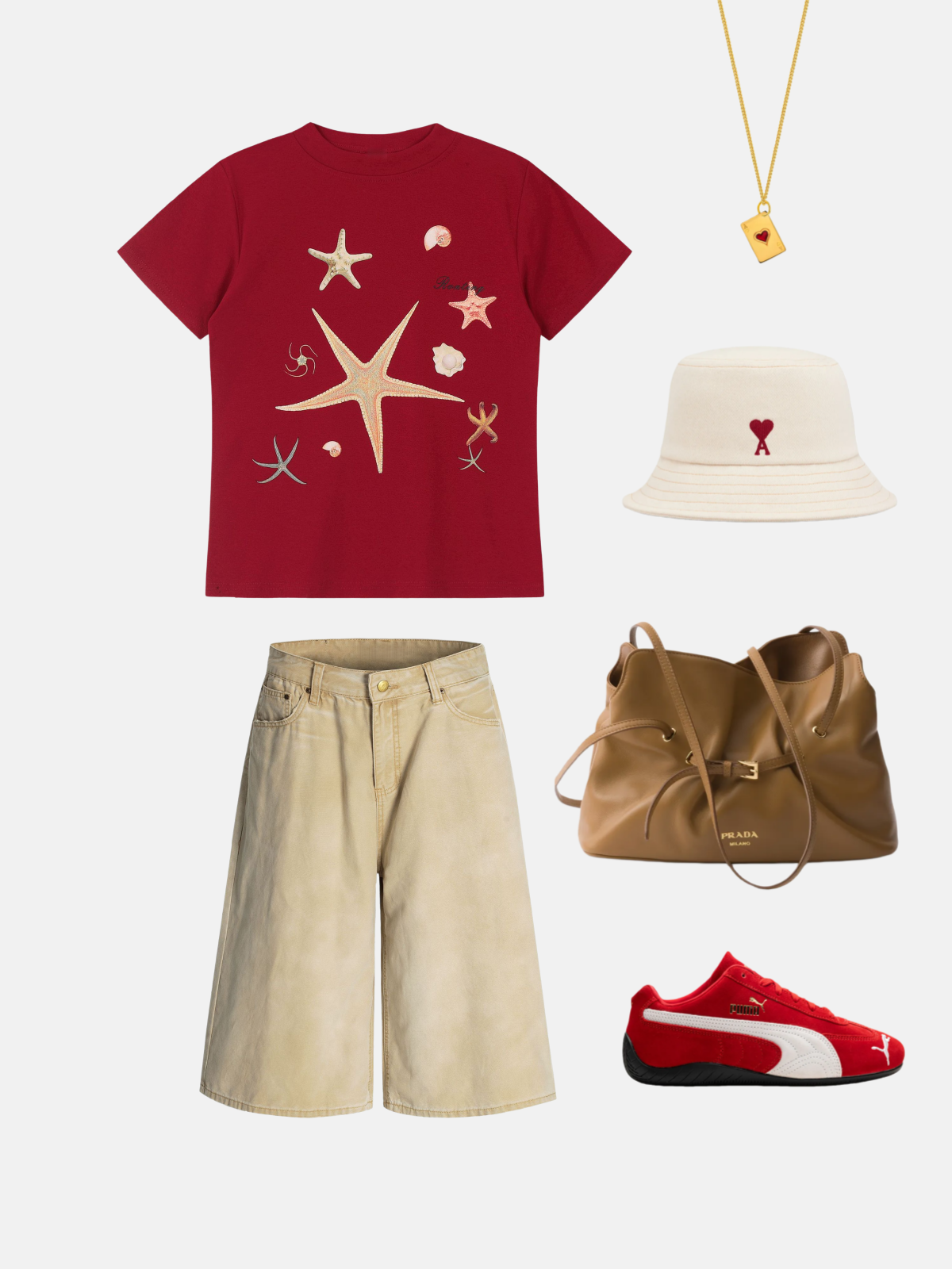 Haaura Starfish Shell Marine Life Print Tee