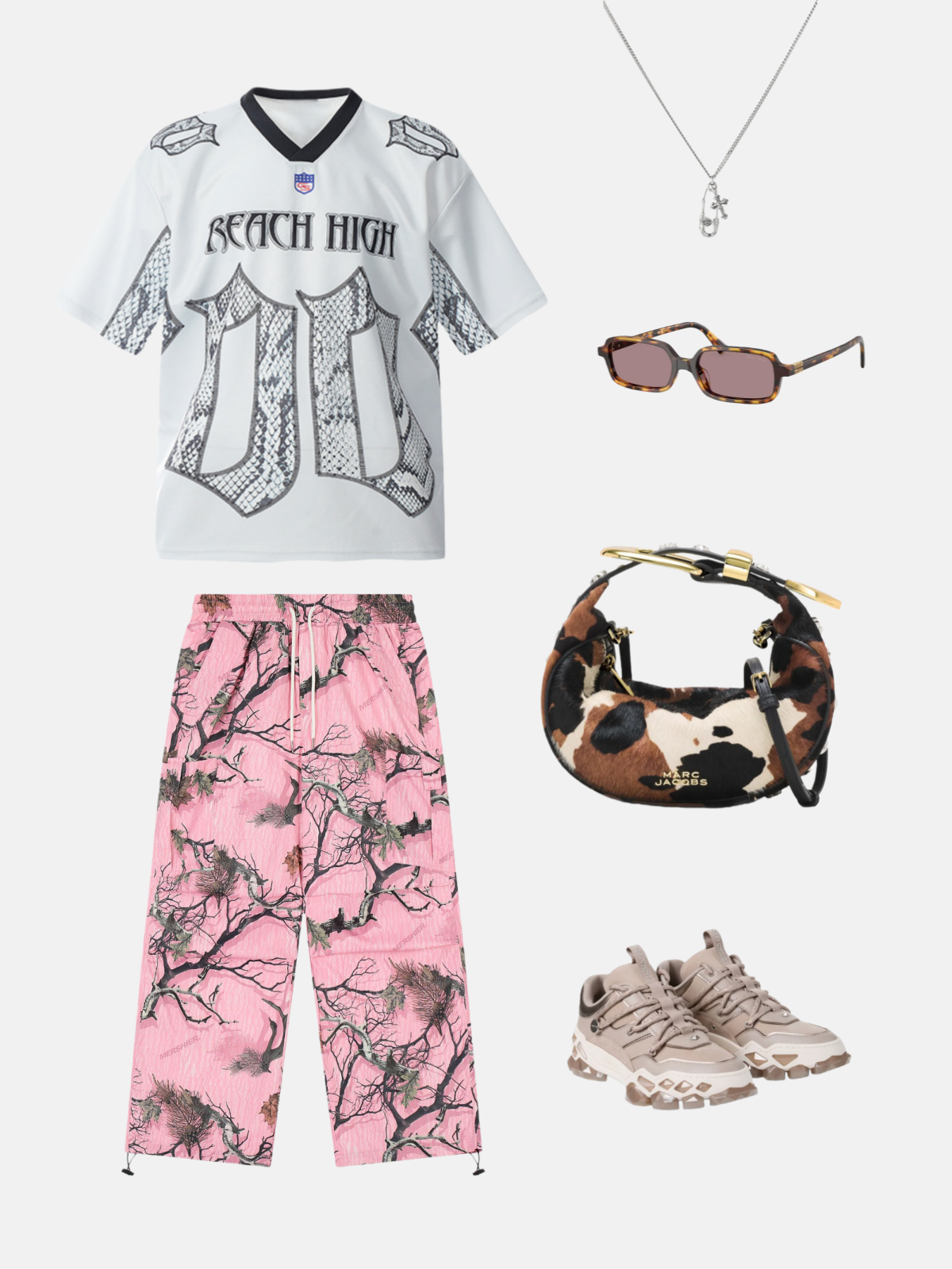 Haaura Street Statement All-Over Print Drawstring Trousers
