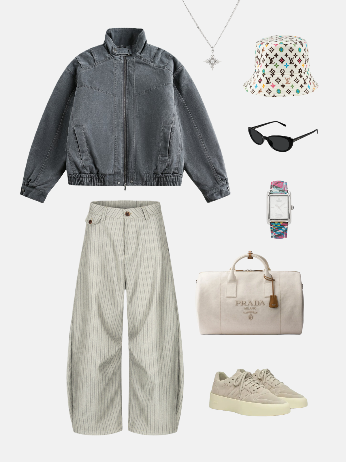 Haaura Super Baggy Stripe Pants