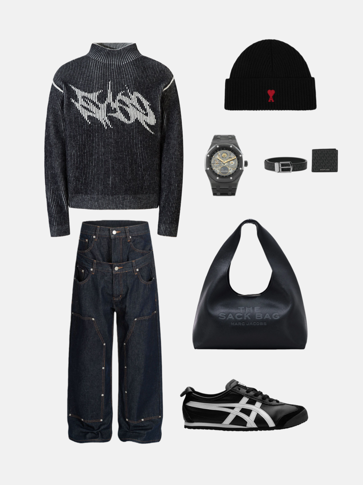 Haaura Symbol-Intarsia Turtleneck Sweater