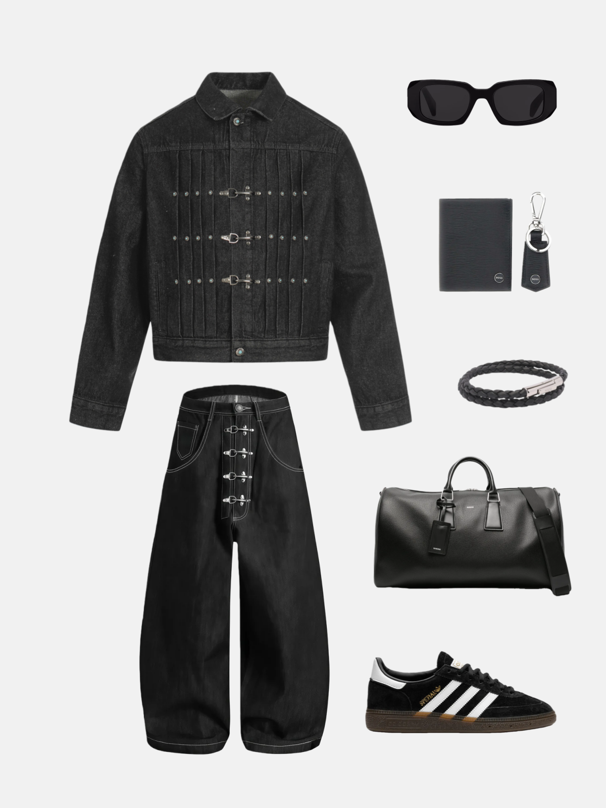 Haaura T-Buckle Placket Biker Jacket
