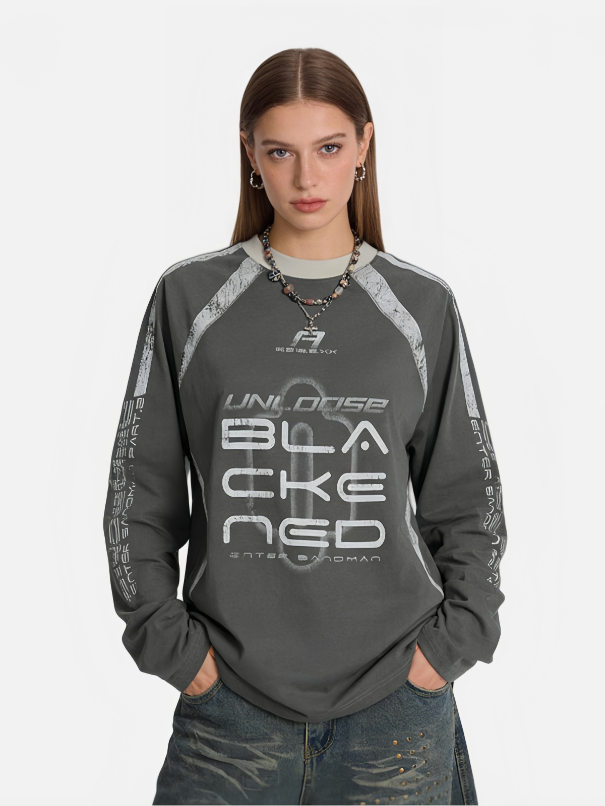 T-shirt à manches longues Haaura UNLOOSE Blacked Spliced