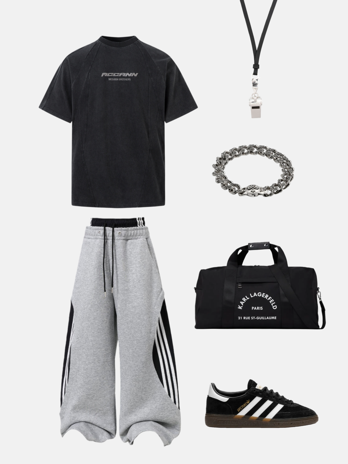 Haaura Vintage Metallic Logo Oversized Tee