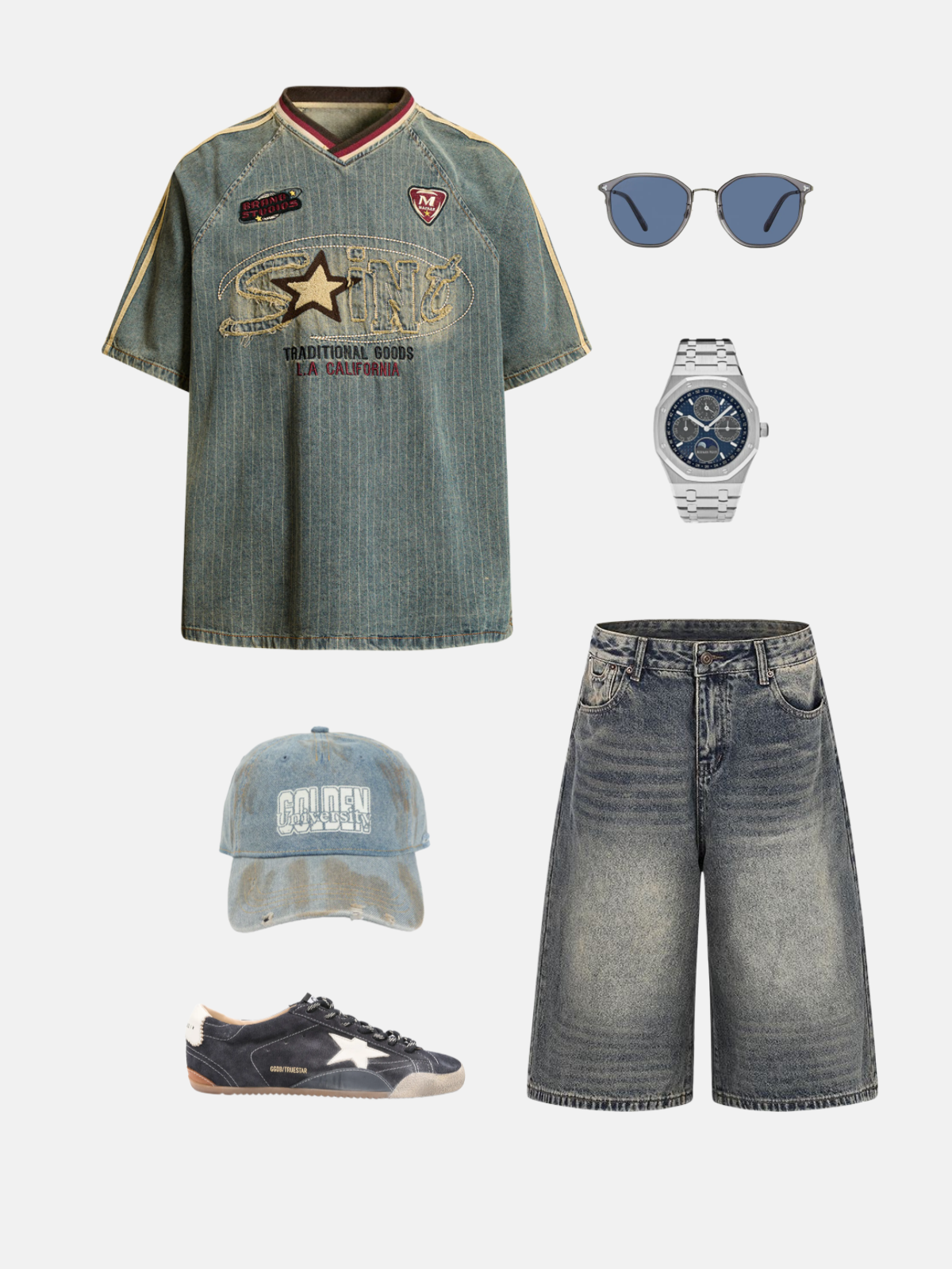 Haaura Vintage Star Collage Tee