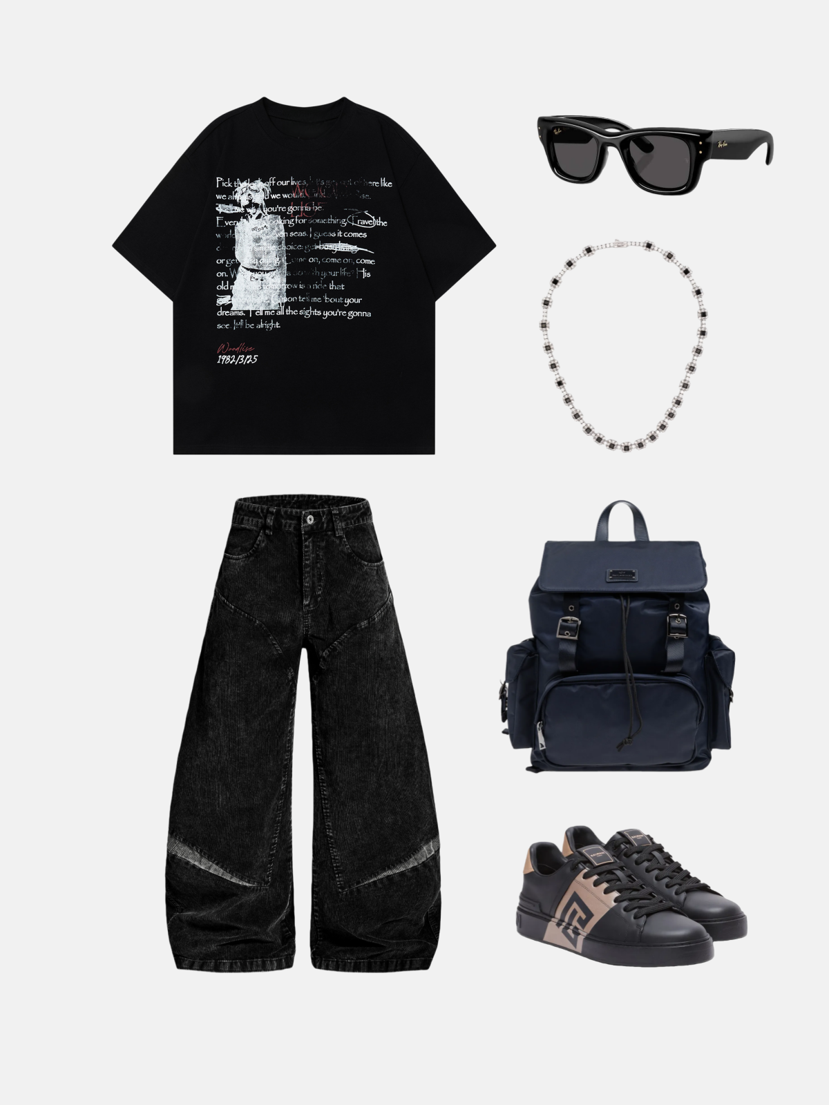 Haaura Vintage Text Print Tee