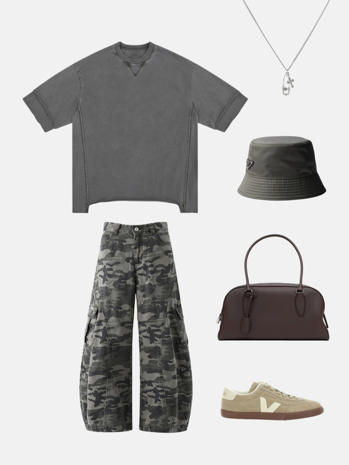 Haaura Vintage Wash Raw-Edge Deconstructed Tee