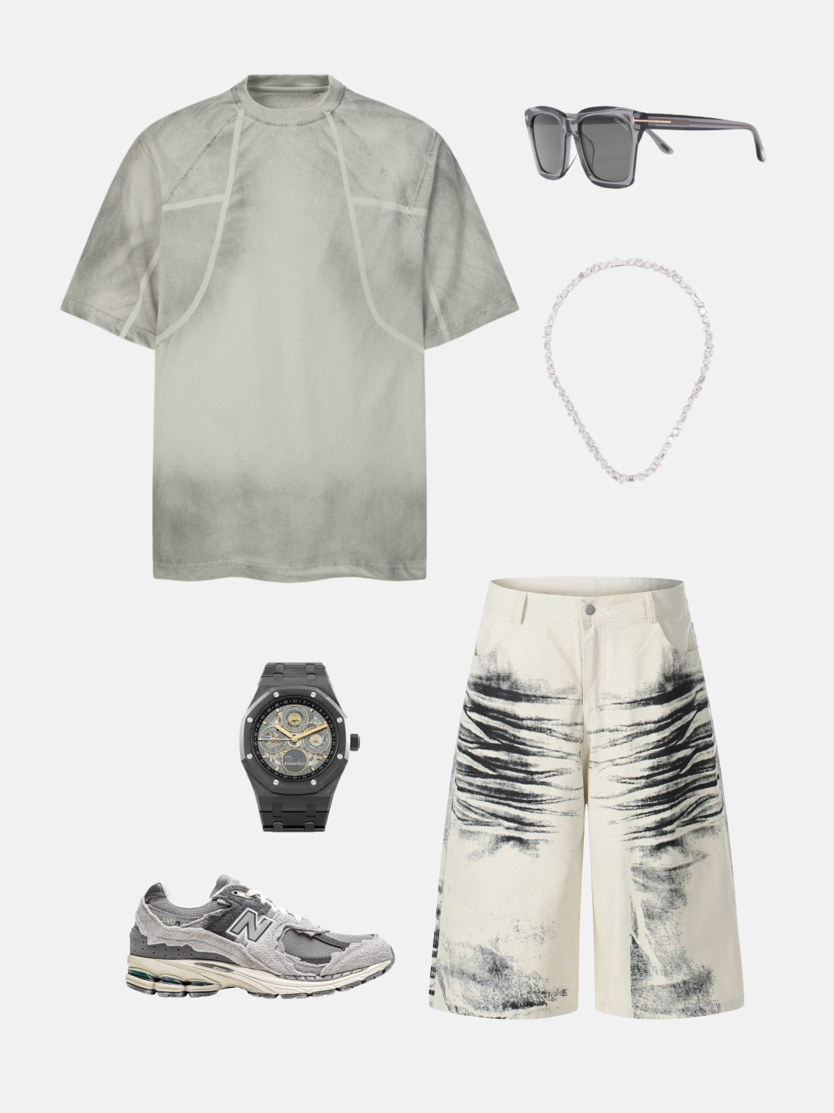 Haaura Washed Panel Seam Tee