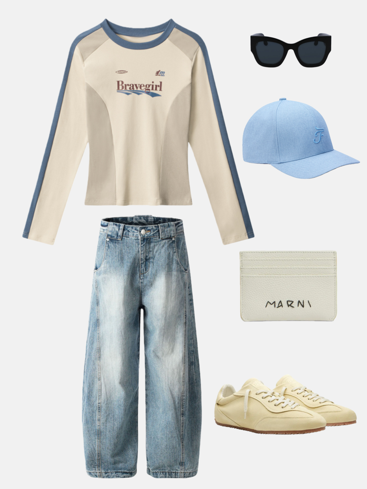 Haaura Wave Color Block Long Sleeve Tee